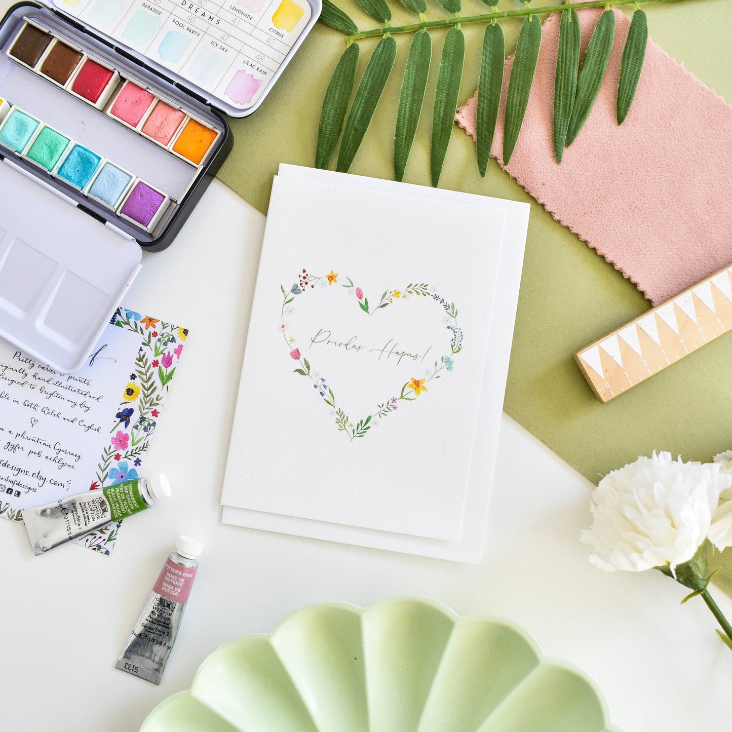 Welsh Wedding Card - Priodas Hapus