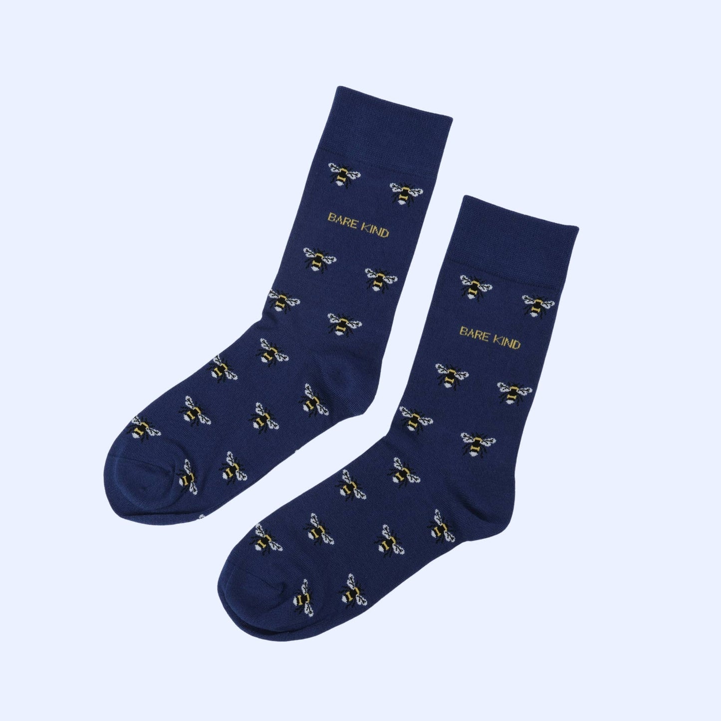 Bare Kind - Blue Small Motif Bee Socks