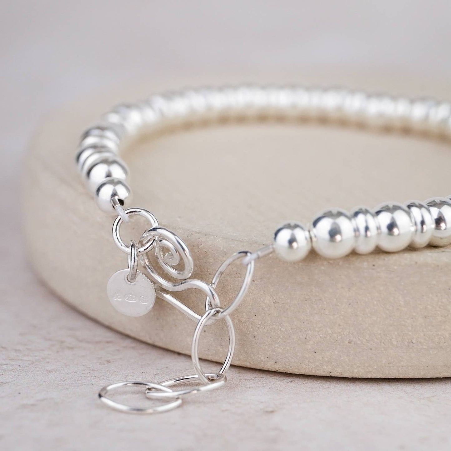 Lucy Kemp Jewellery - Sterling Silver Two Bead Bracelet