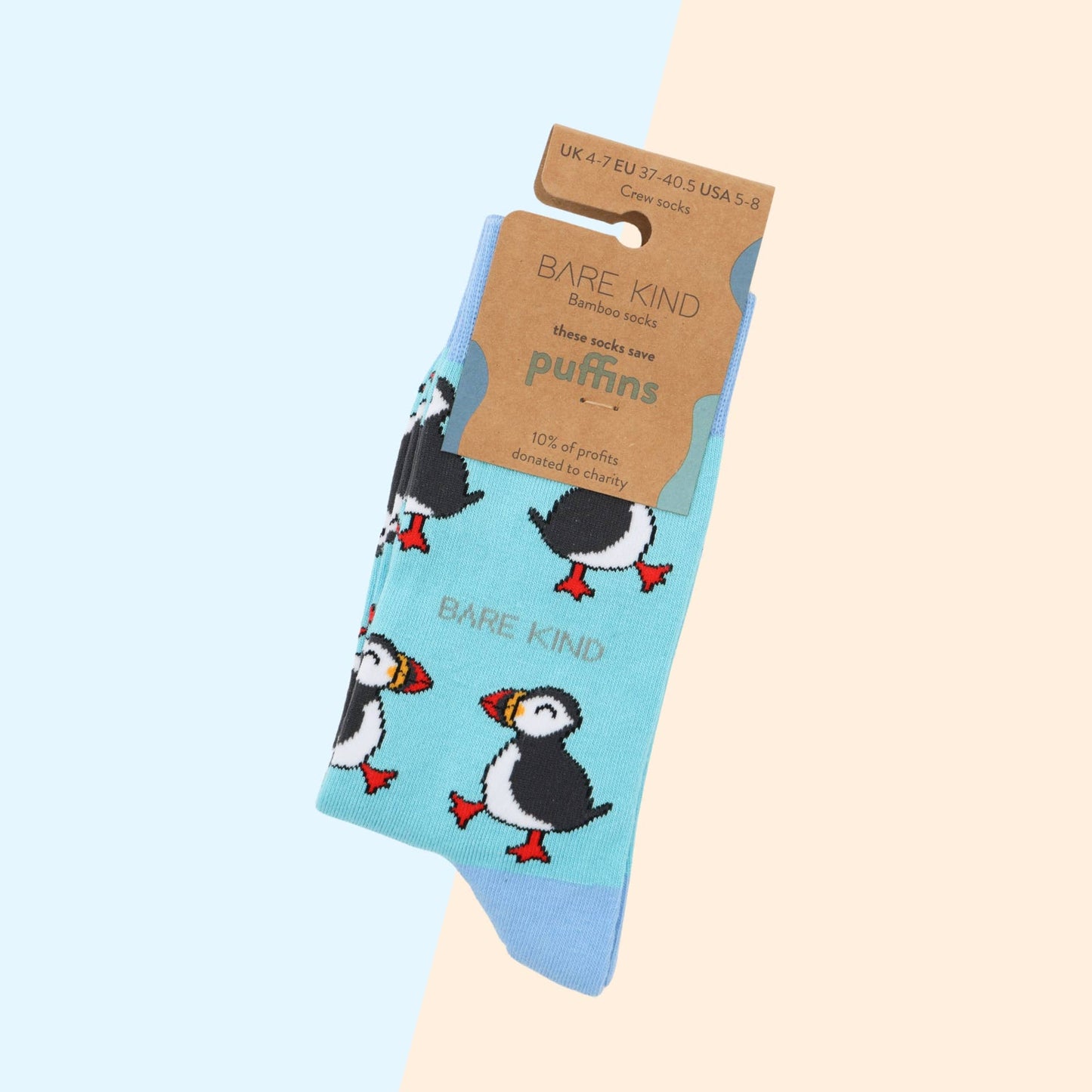 Bare Kind - Blue Puffin Socks