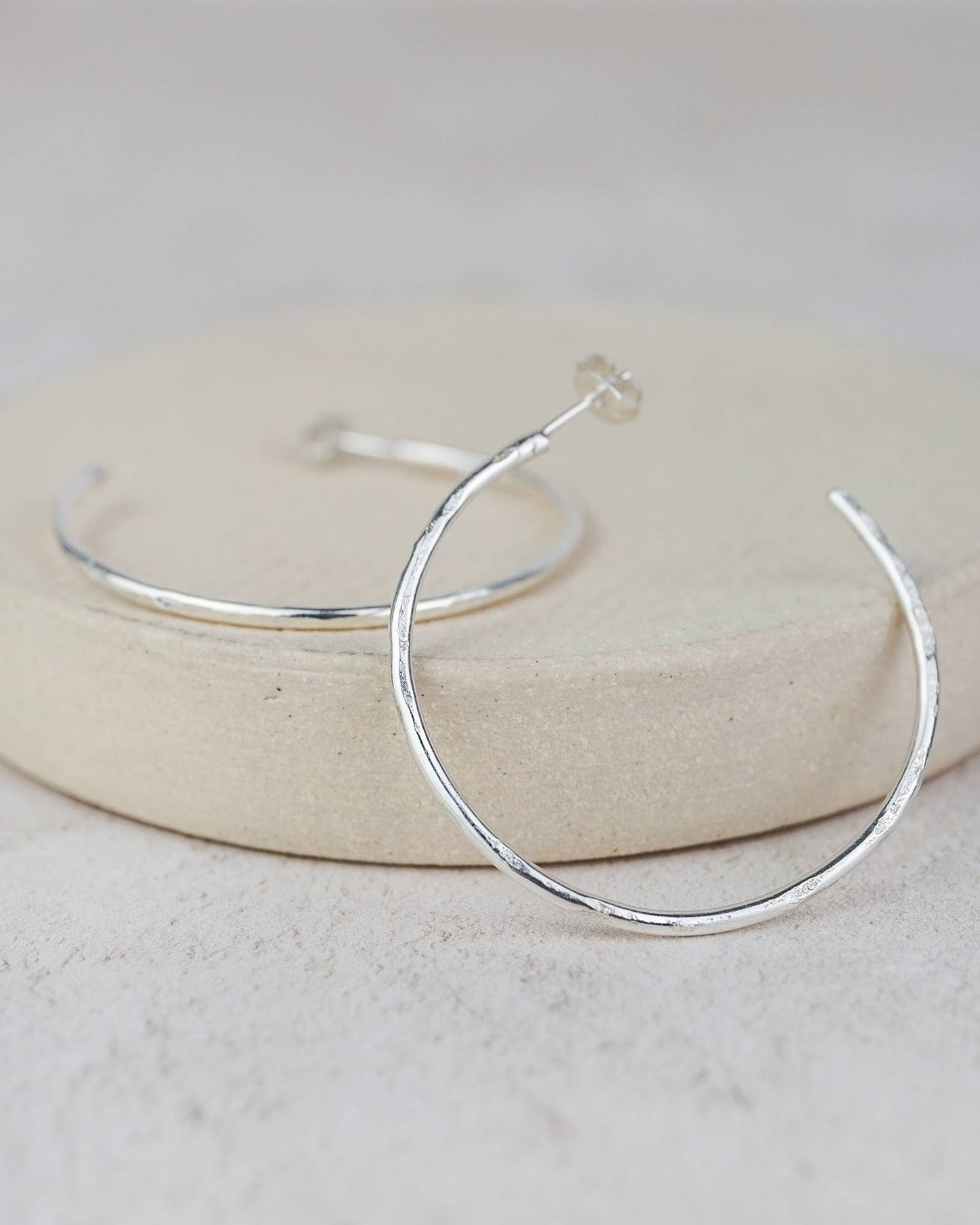 Lucy Kemp Jewellery - Sterling Silver Medium Everyday Hoops