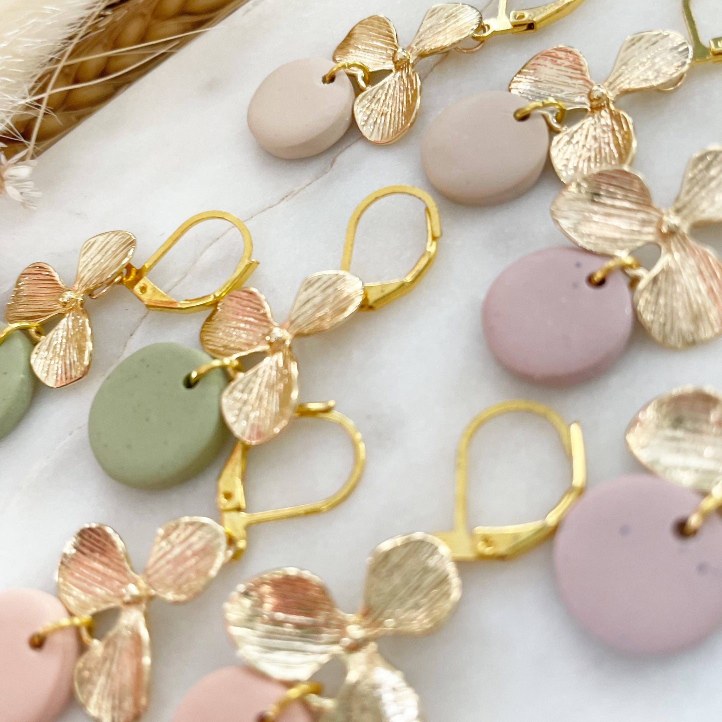 Bumble and Bees - Clematis Statement Earrings