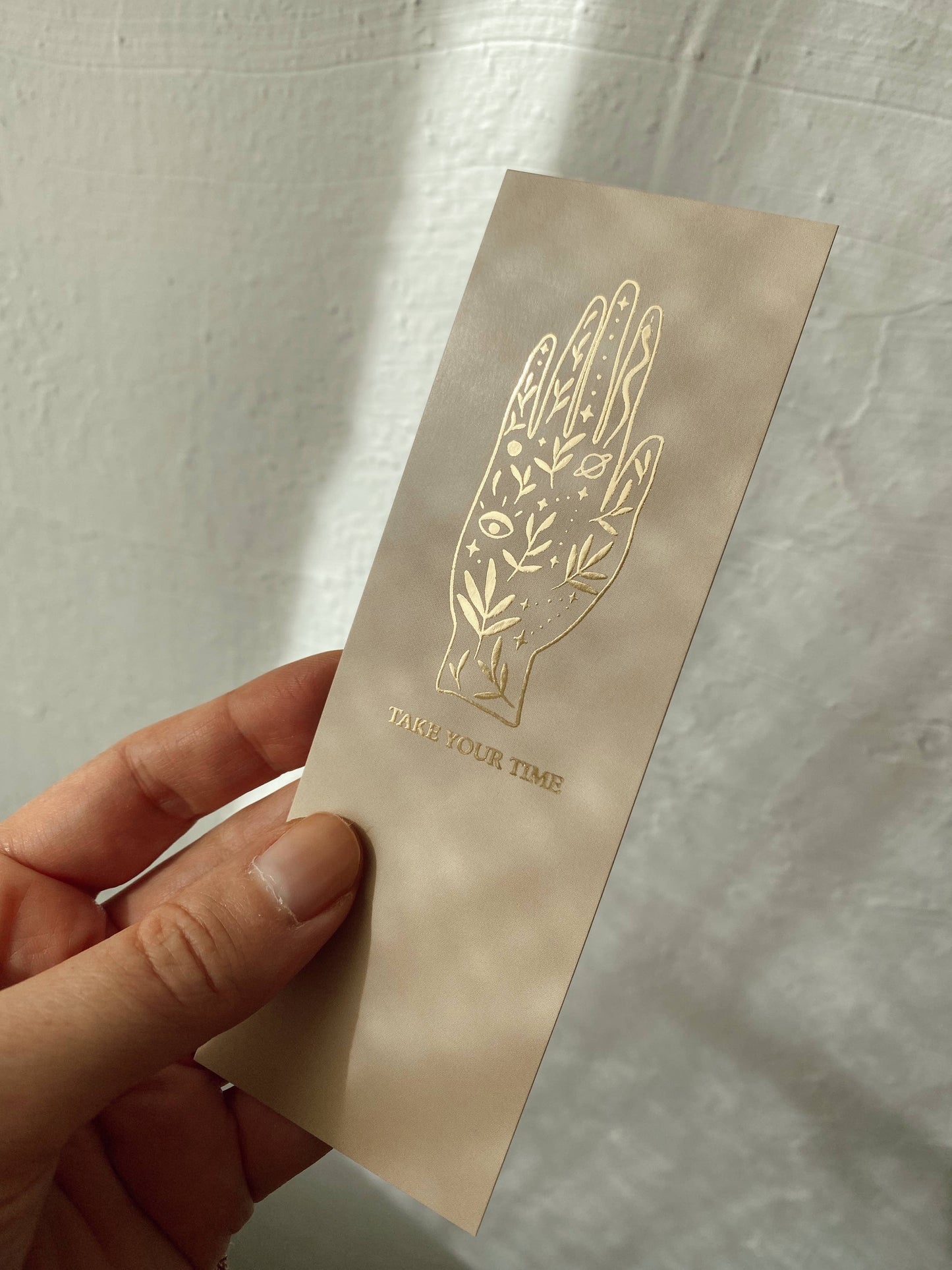 Anna Cosma - TAKE YOUR TIME - BOOKMARK/GIFT TAG - GOLD FOIL
