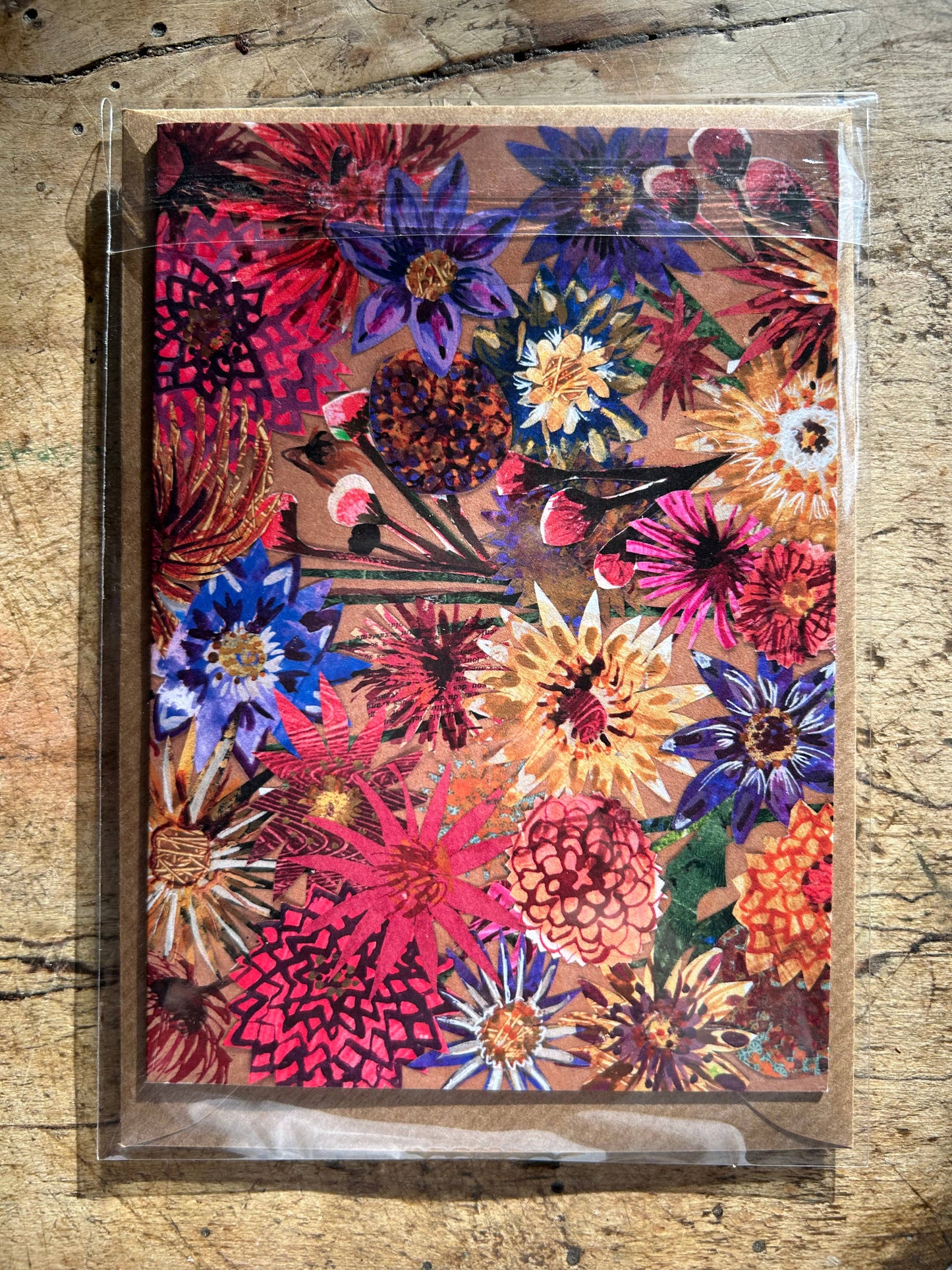 Clare O’Neill Artworks - Dazzling Dahlias laser cut birch plywood keepsake and stand