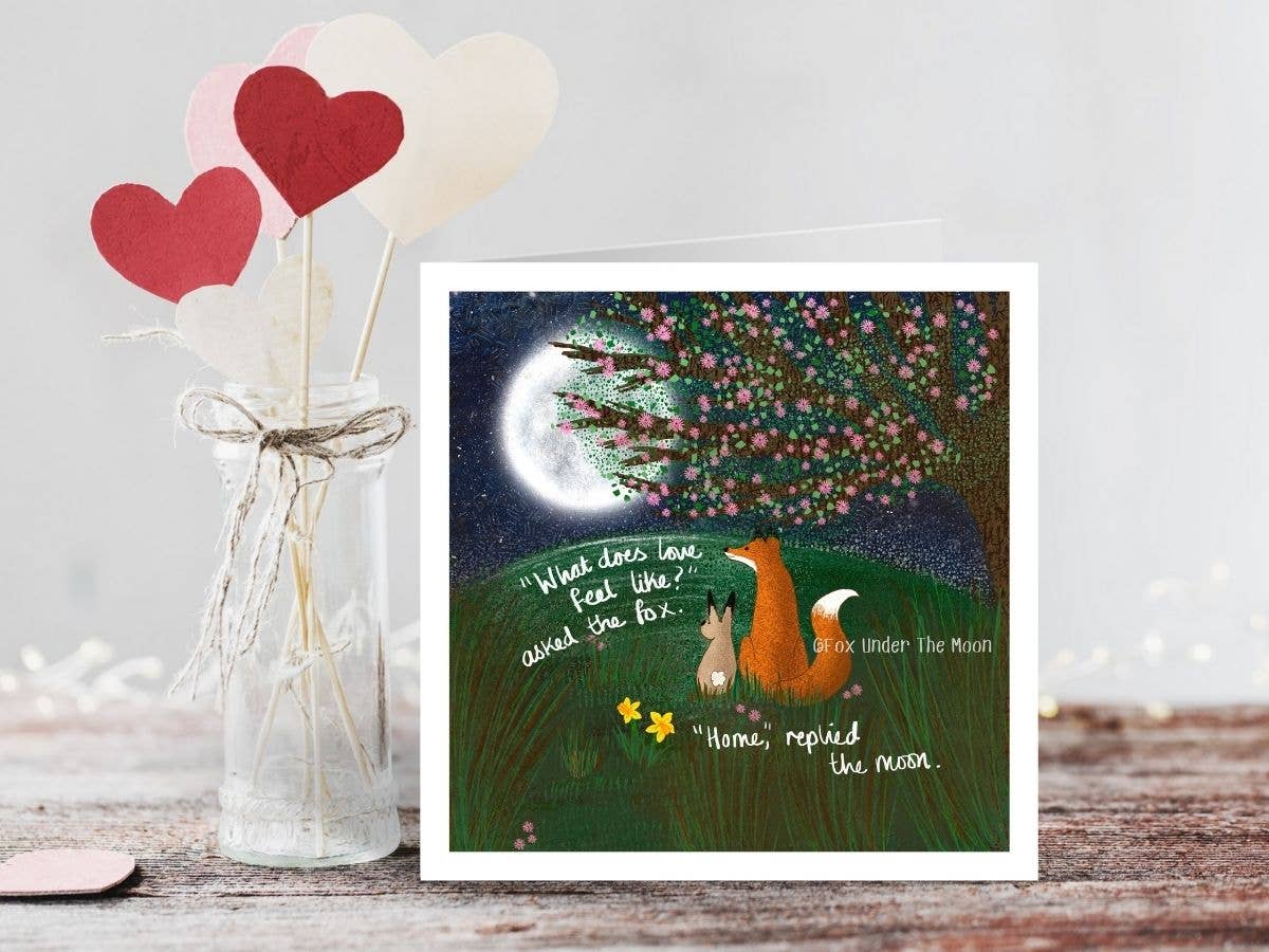 'Home' - Greeting Card by Fox Under The Moon