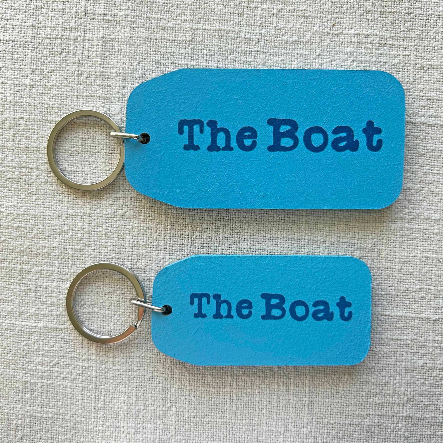 The Wooden Postcard Company - THE BOAT Wooden Key Tag