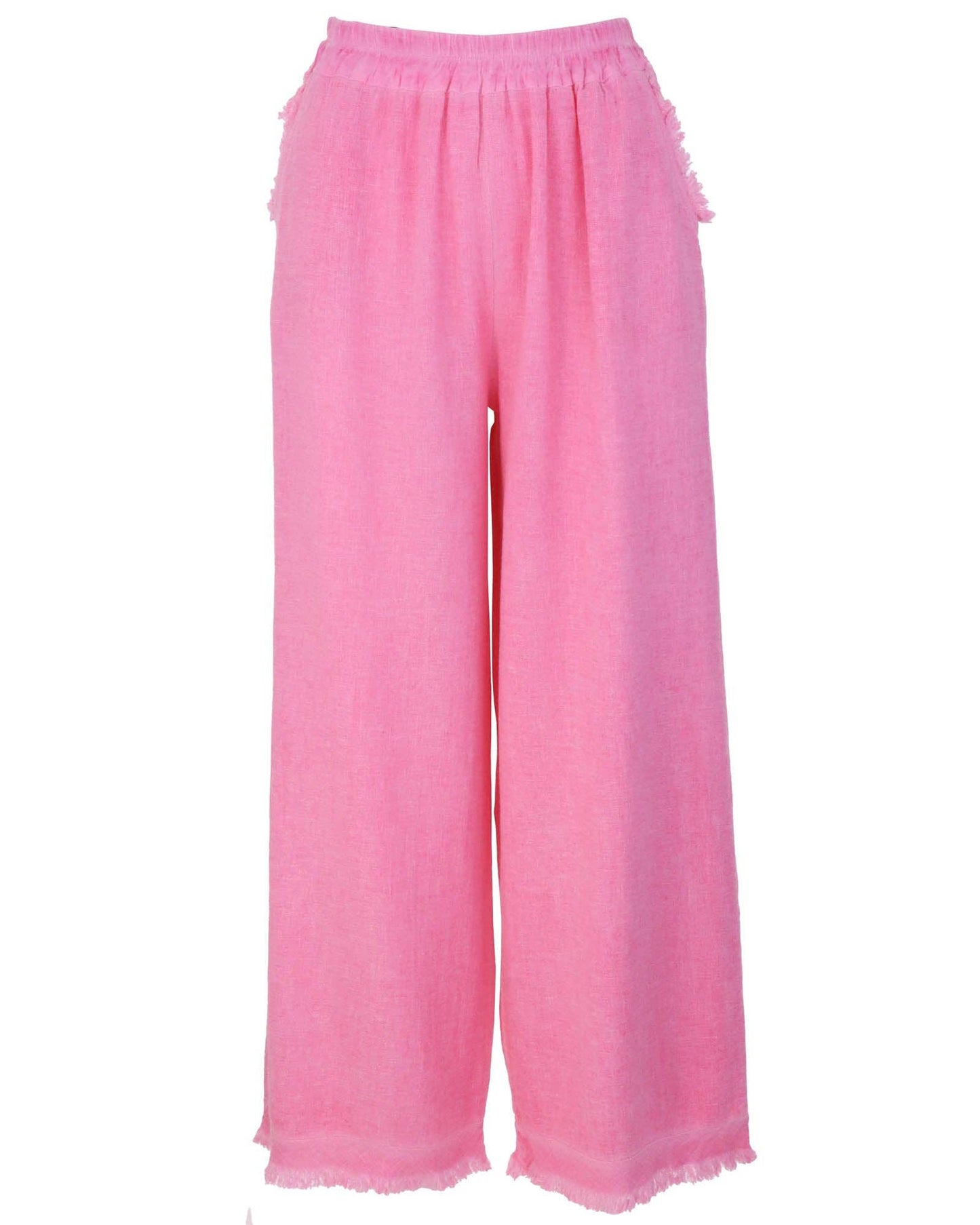 Cadenza Linen and Cotton Blend Trousers: One Size