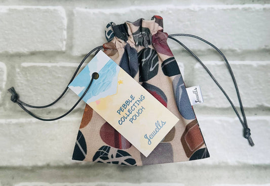 Jewells - Pebble fabric beach collecting pouch bag