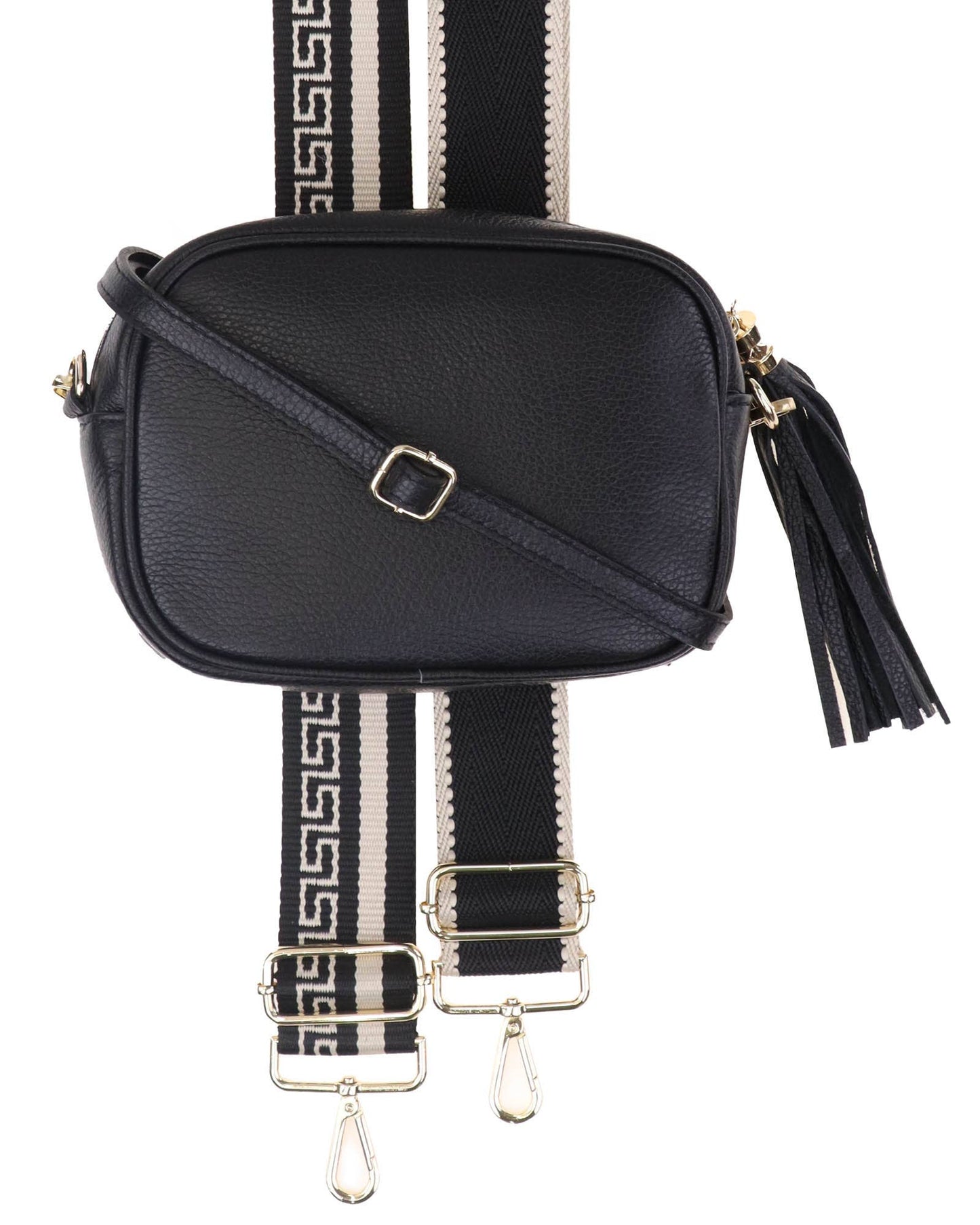 Cadenza Italy Ltd - - Tassle Crossbody Leather Camera Bag
