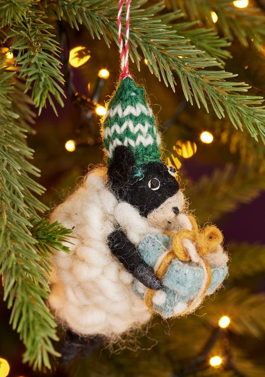 Namaste - Felt Black Sheep Decoration