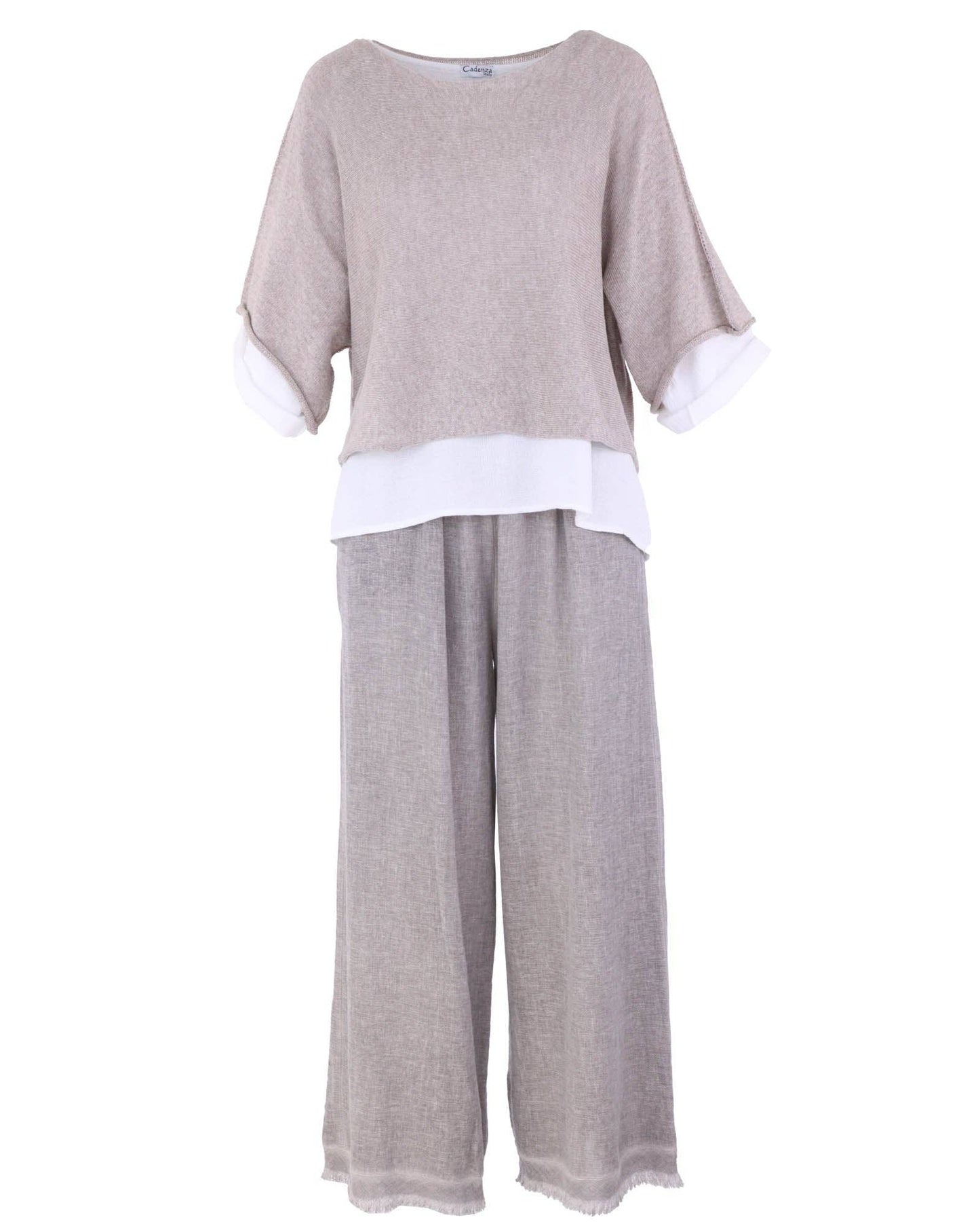 Cadenza Italy Ltd - Cotton Blend Short Tunic Top