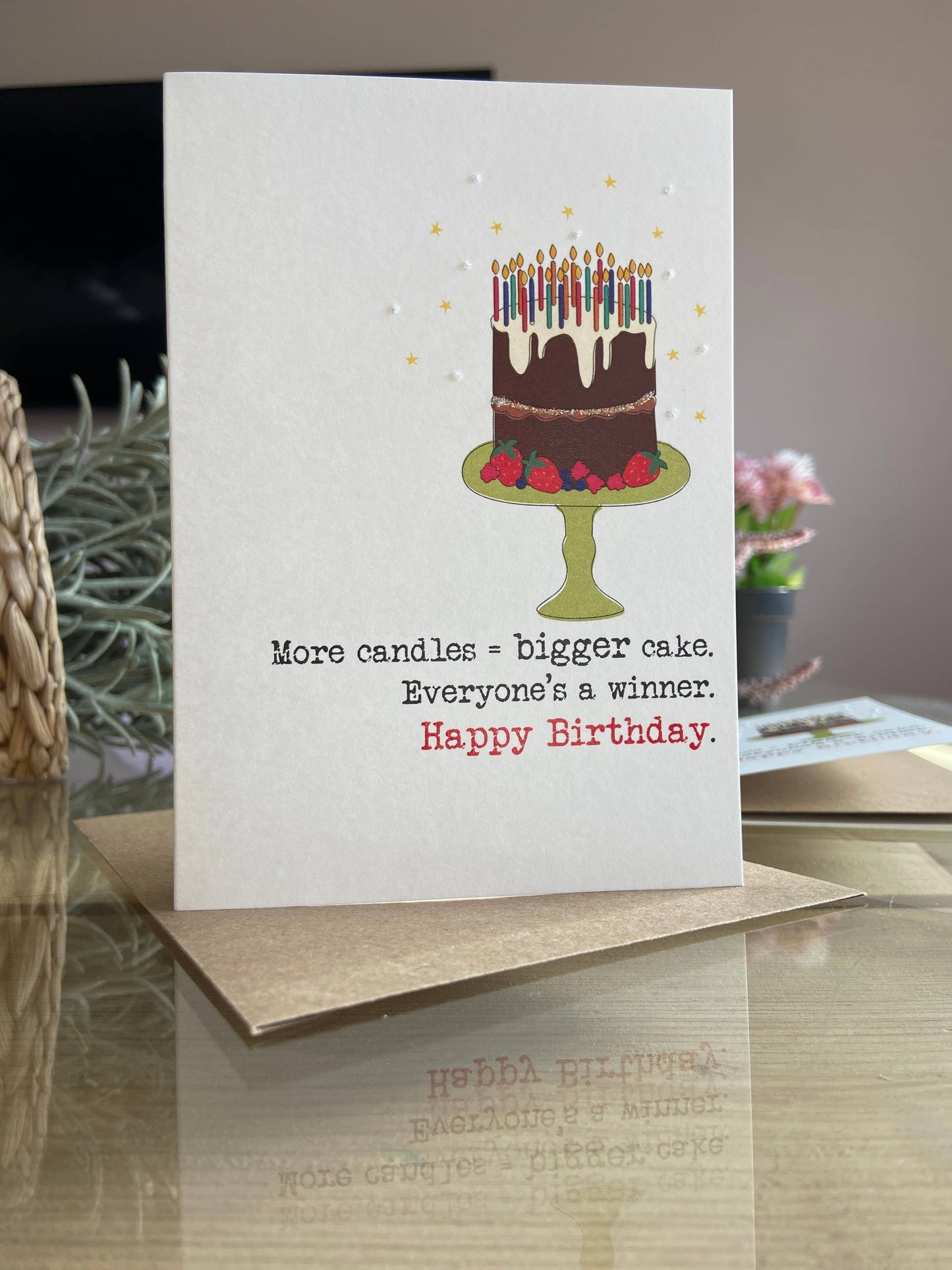 More Candles, Bigger Cake - Greetings Card