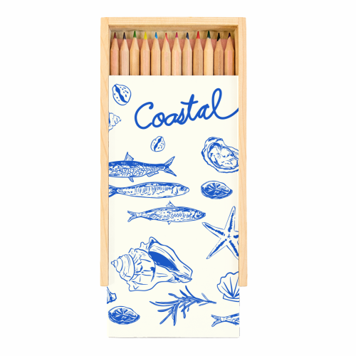 Art Wow - Coloured Pencils with Box 'Blue Coastal
