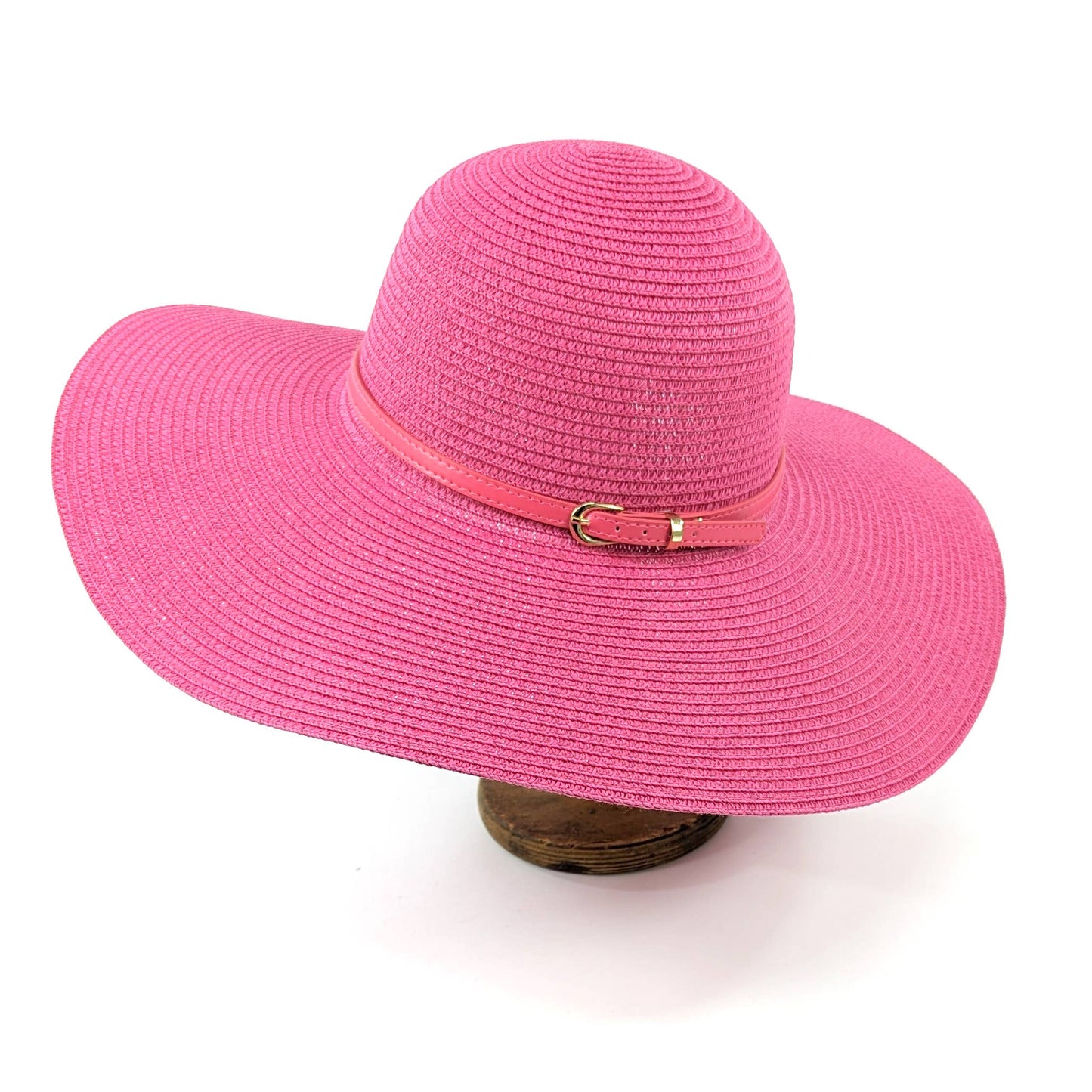 Black Ginger - Bright and Bold Wide Brim Foldable Hat - Fuchsia