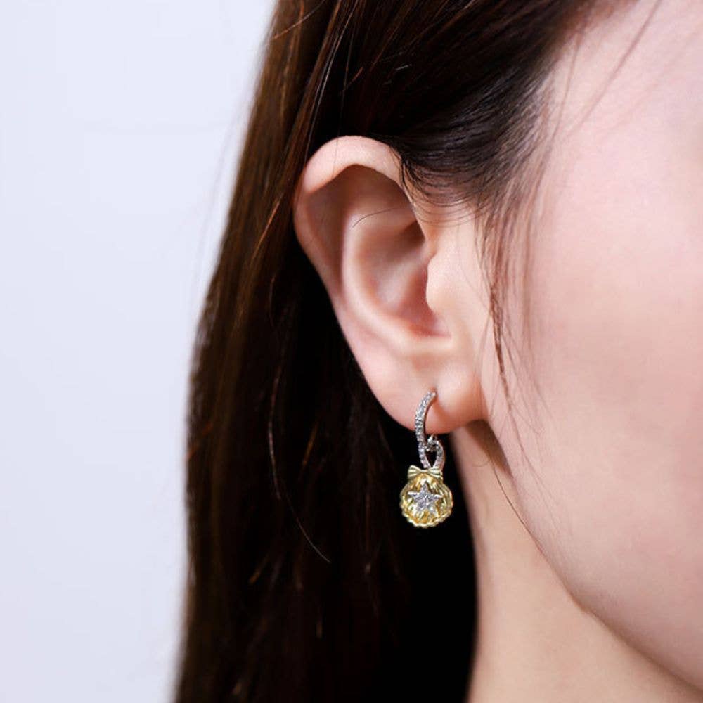 Verdivine - Starfish Shell Earrings