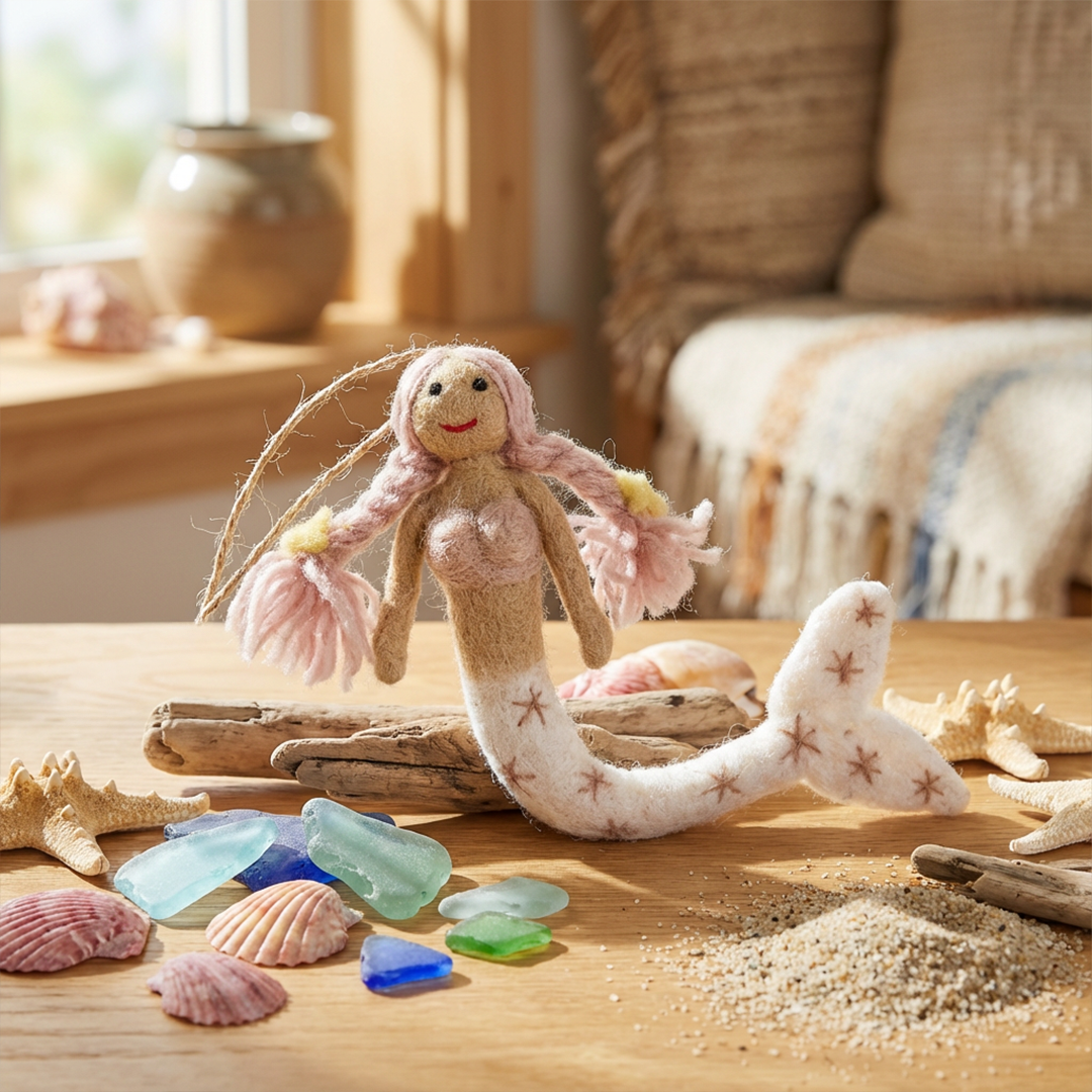 Handmade Felt Magical Mermaids Hanging Decorations