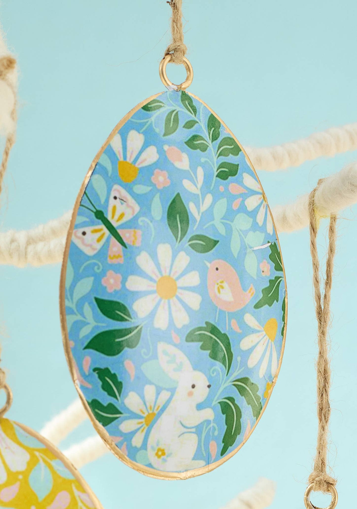 Namaste - Floral Metal Easter Egg Decoration