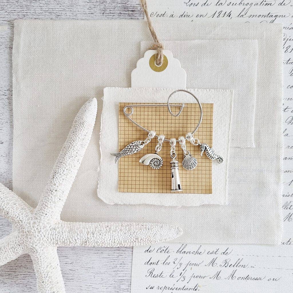 Zamsoe - Seaside Swirl Pin Charm Brooch