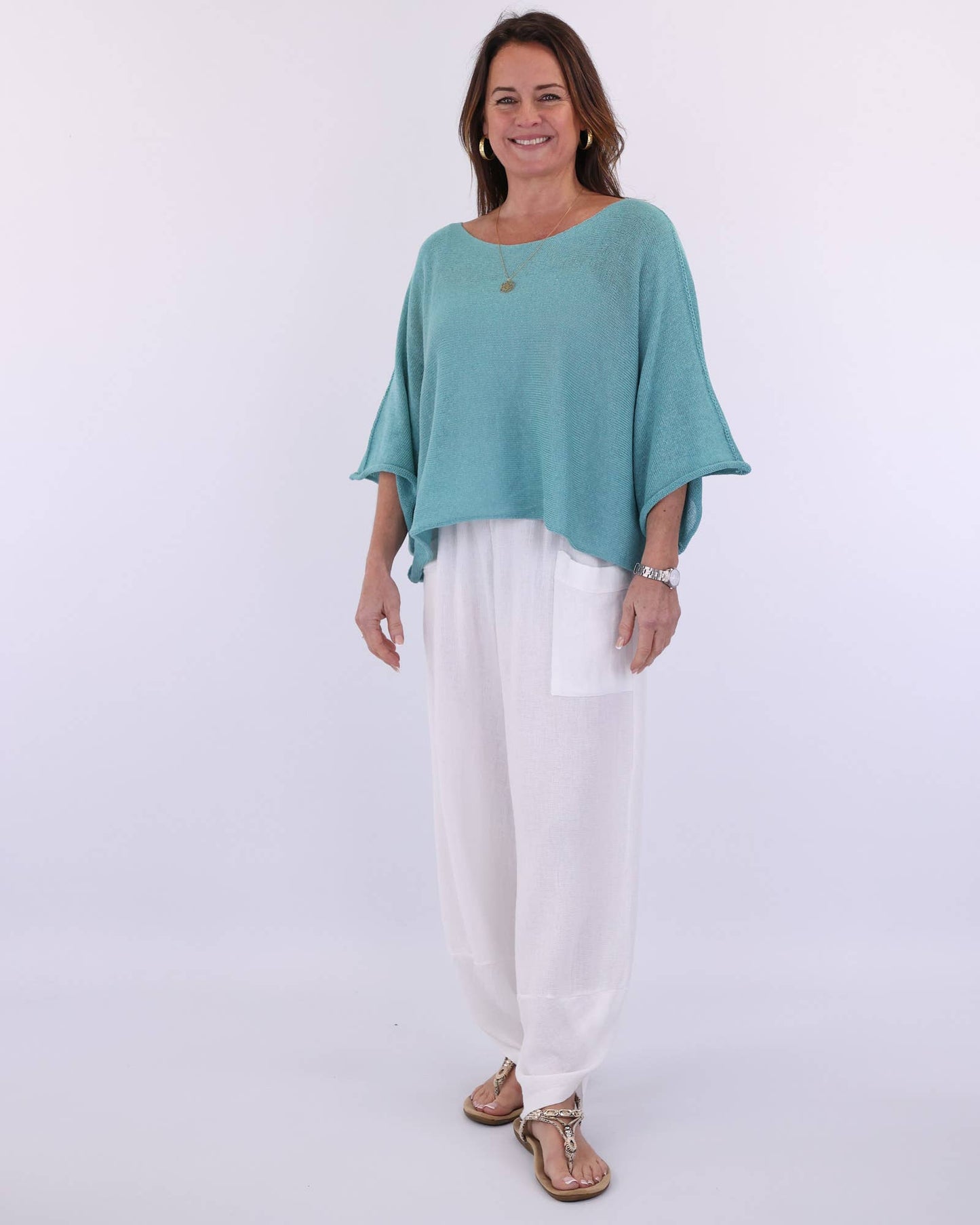 Cadenza Italy Ltd - Cotton Blend Short Tunic Top