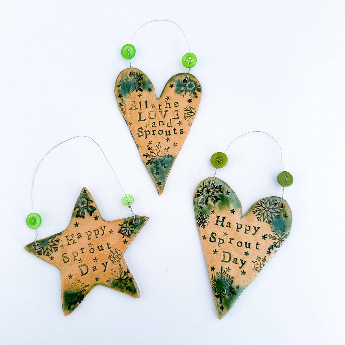 Happy Sprout Day - ceramic Christmas star