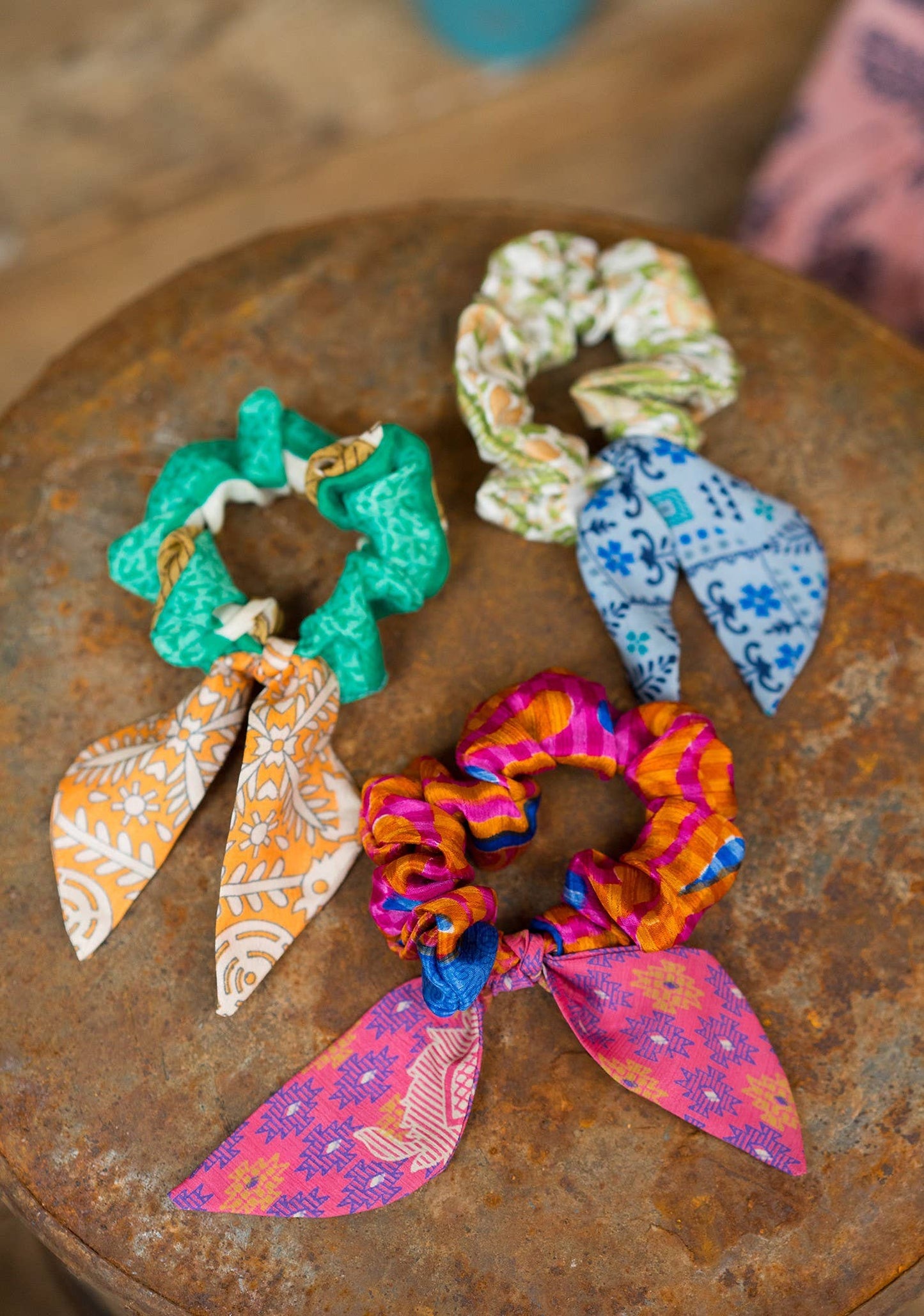 Namaste - Recycled Sari Scrunchie With Tie