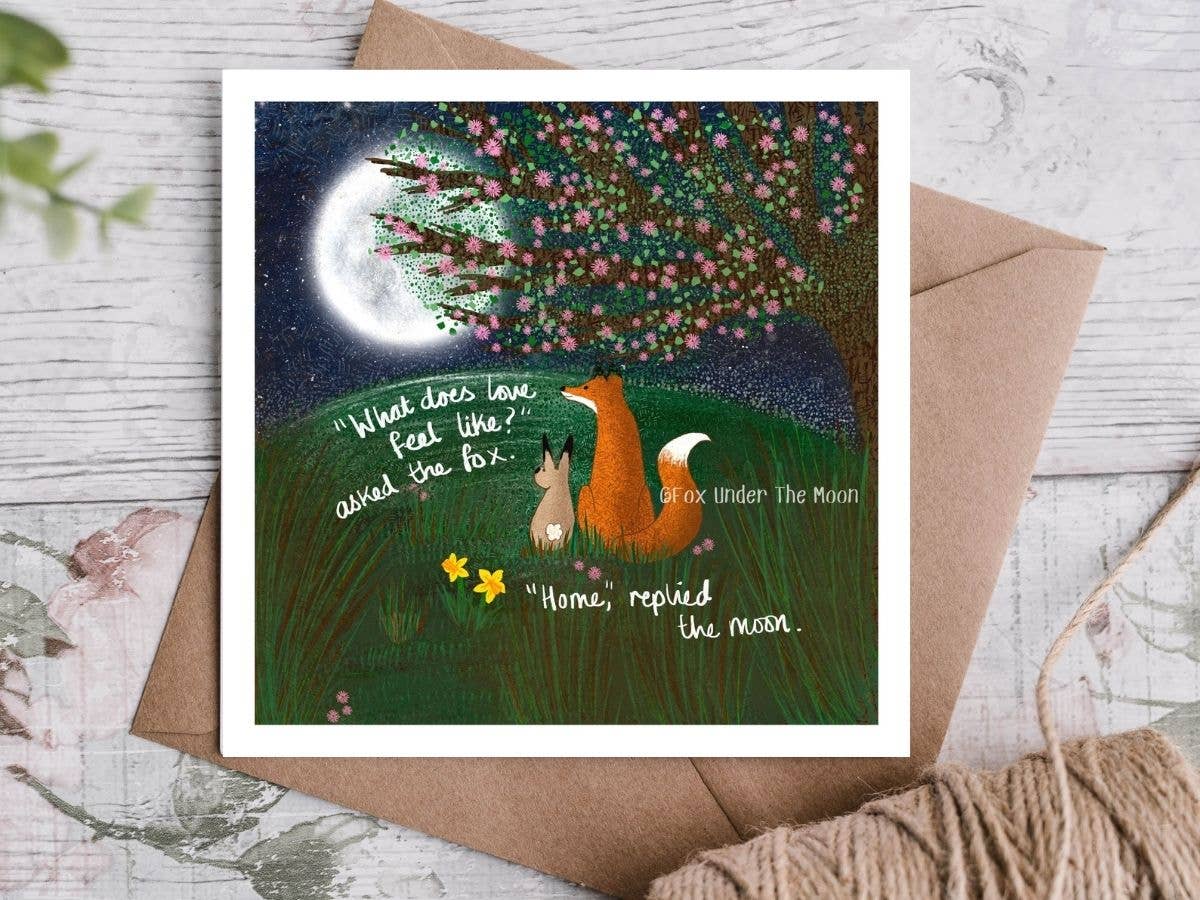 'Home' - Greeting Card by Fox Under The Moon