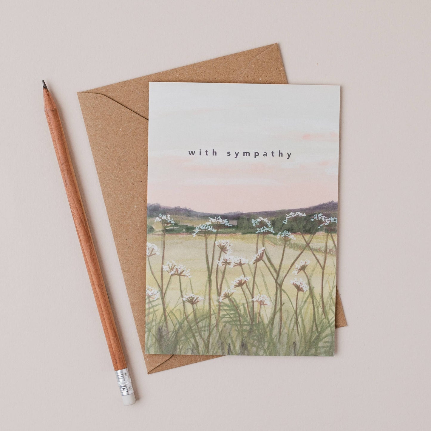 Derbyshire Sunset Sympathy Card