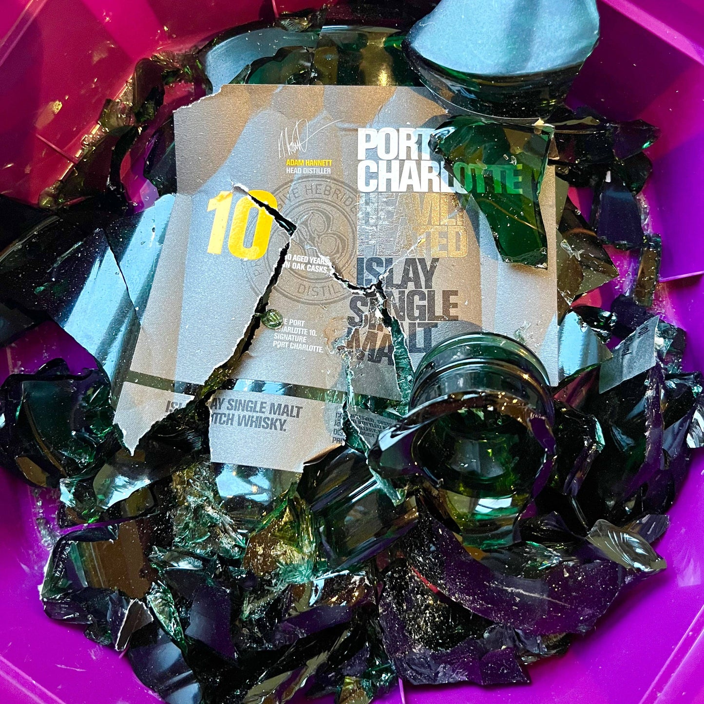 Green and Gold Whisky Studs, Recycled Bottle Glass and Surgical Steel