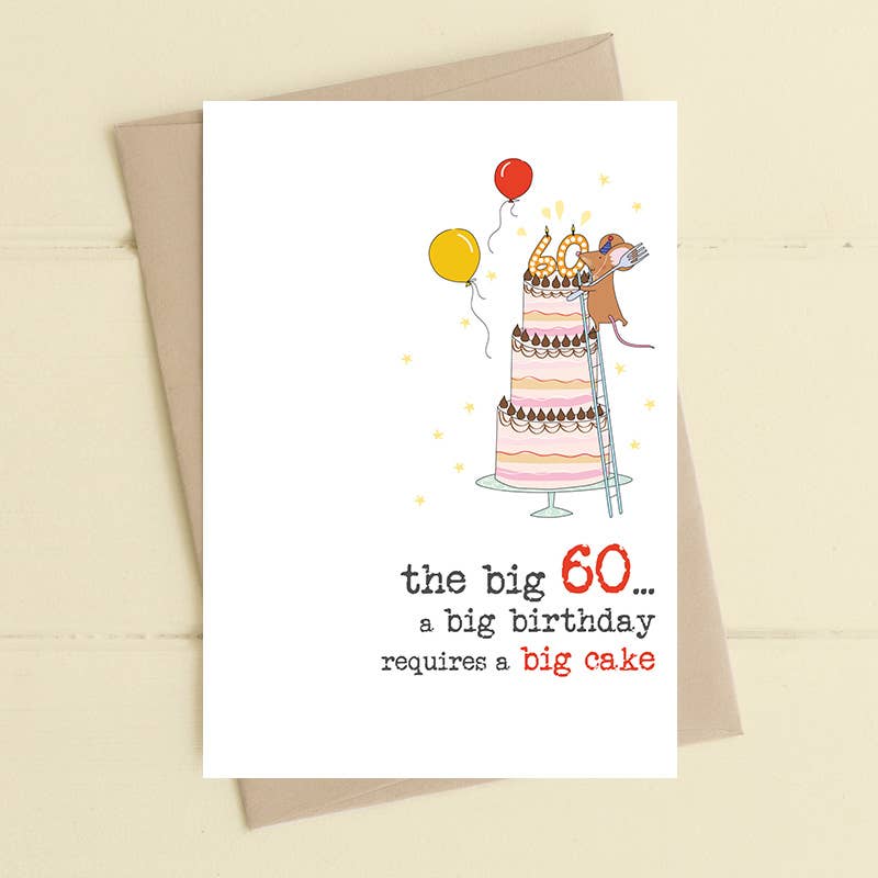 Dandelion Stationery - 60th Birthday - Big Birthday - Greetings Card