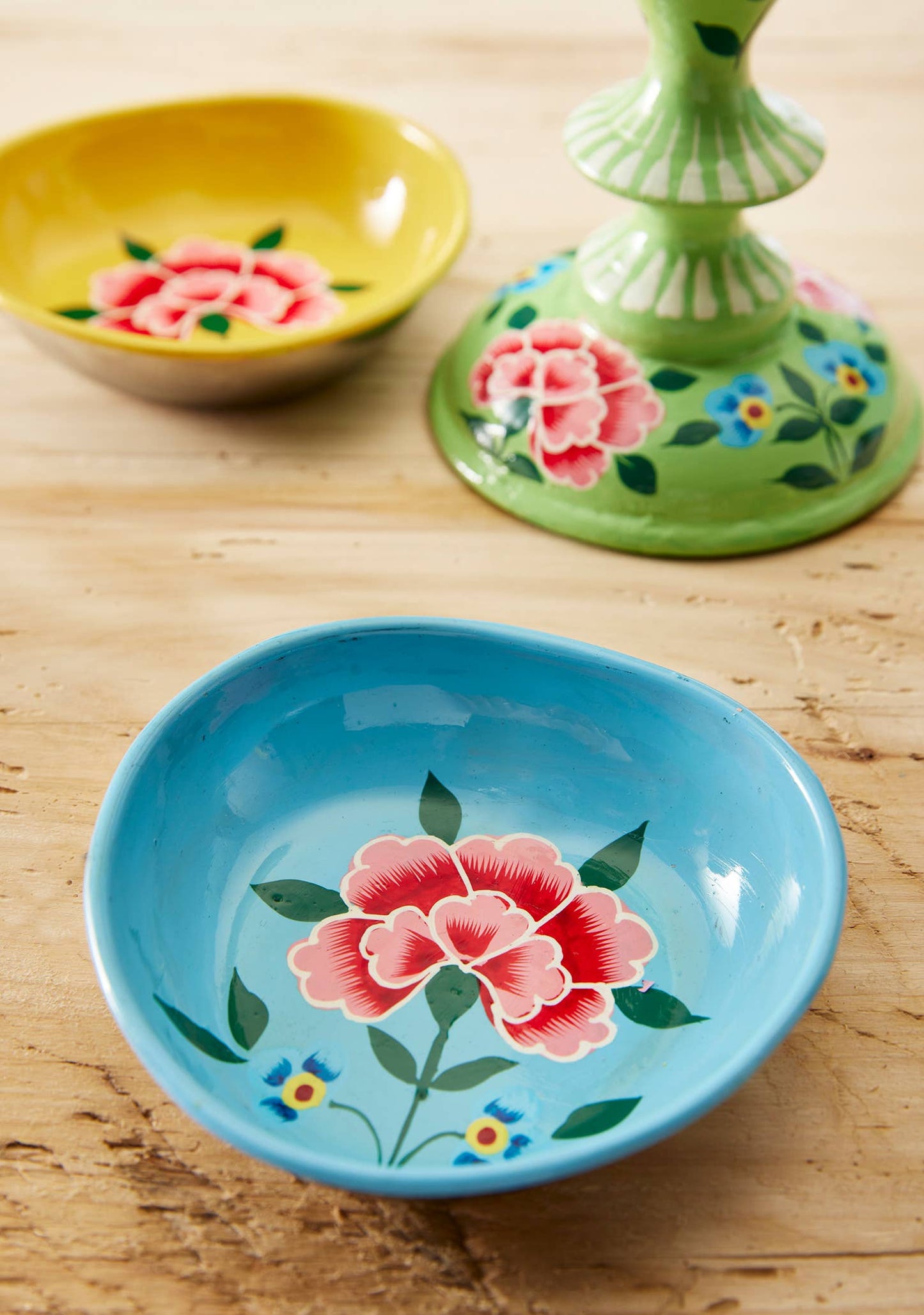 Namaste - Chrysanthemum Hand Painted Trinket Dish