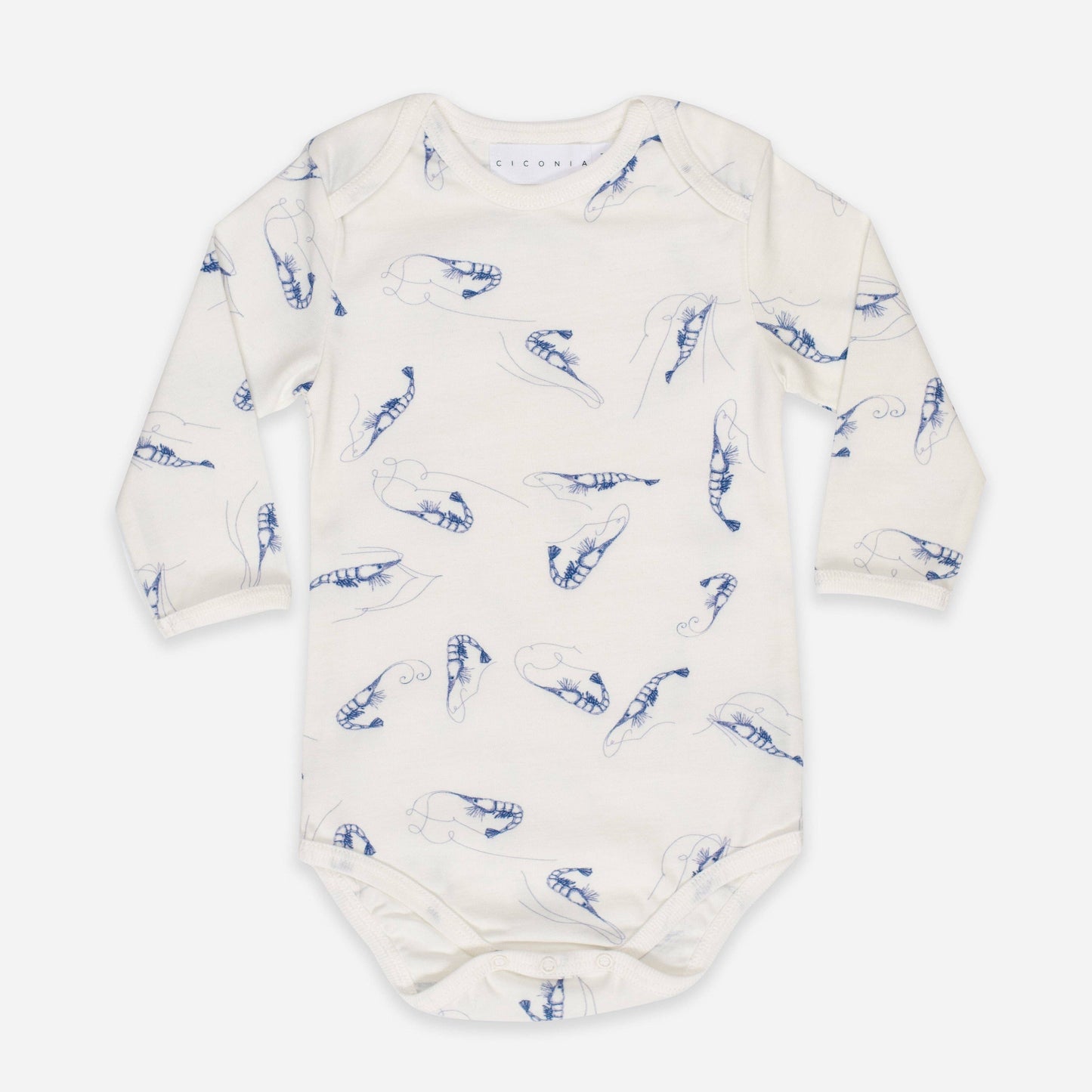 Ciconia Organics Blue Shrimp Bodysuit: 0-3M