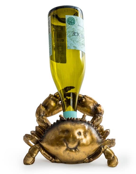 McGowan & Rutherford Ltd - Antique Gold Thirsty Crab Wine Bottle Holder