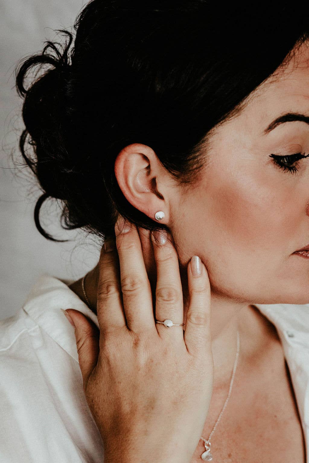 Lucy Kemp Jewellery - Sterling Silver Shell Studs