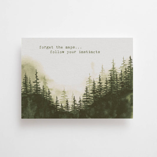 Anna Cosma - FORGET THE MAPS... FOLLOW YOUR INSTINCTS POSTCARD