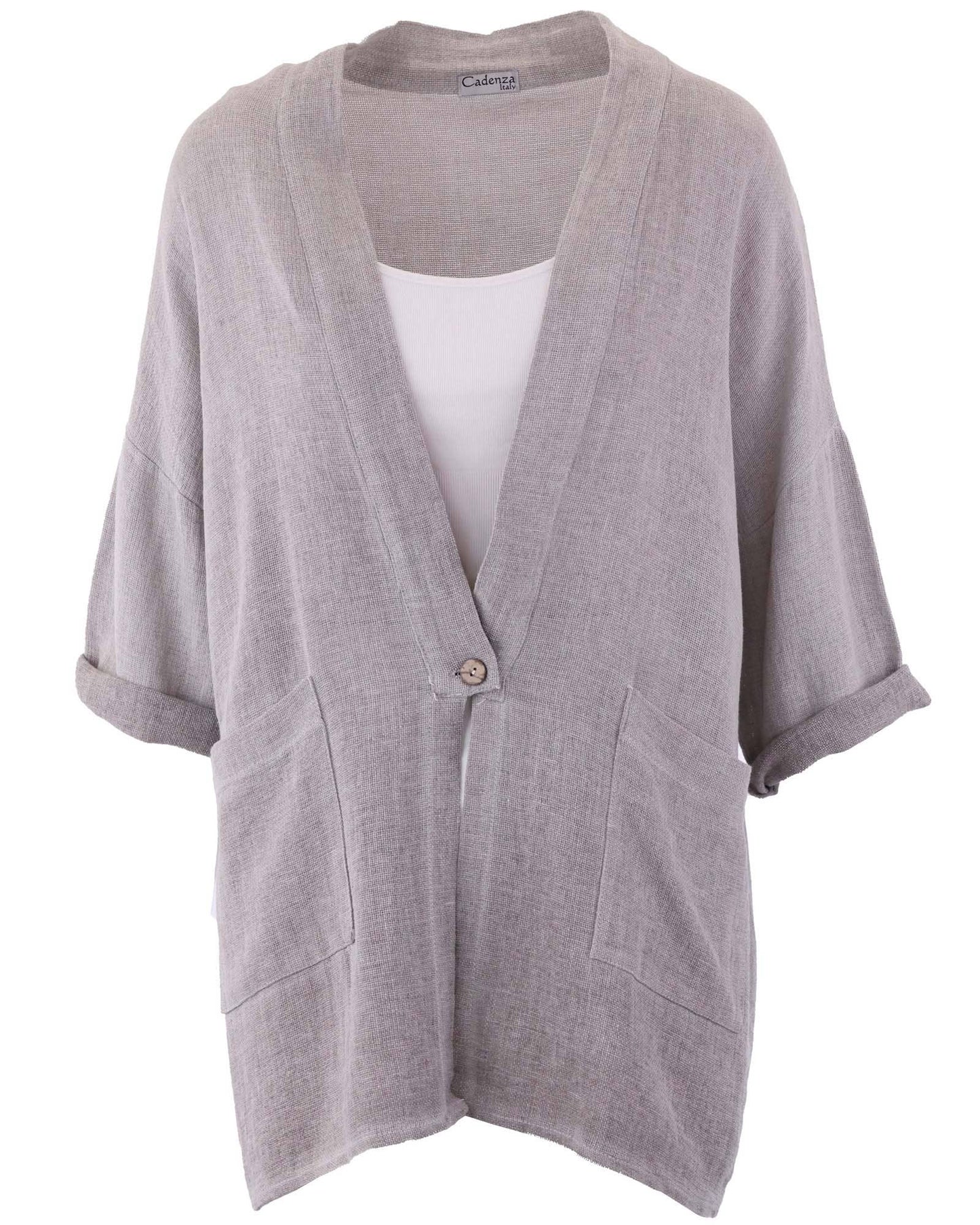 Cadenza Italy Ltd - Linen and Cotton Blend Kimono