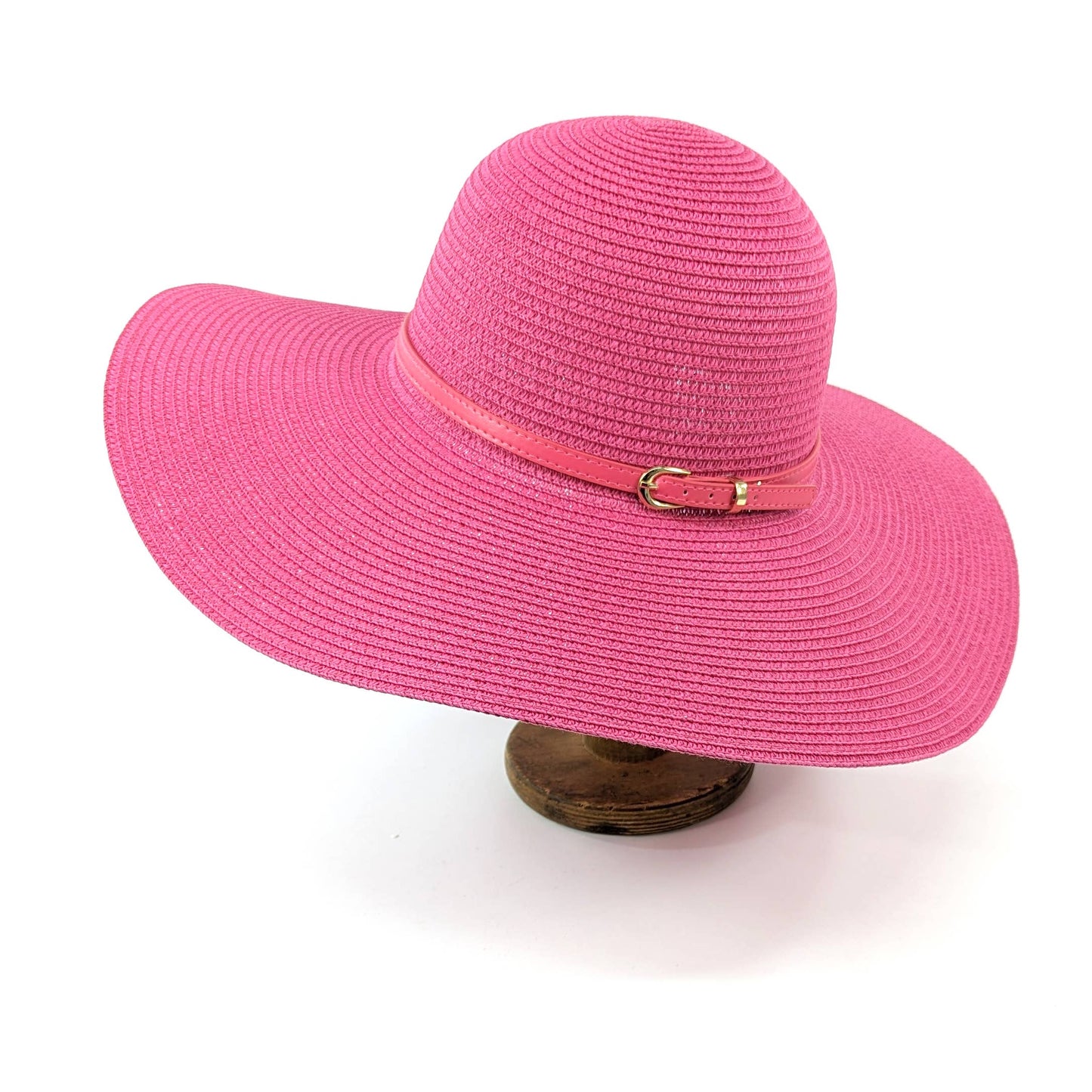 Black Ginger - Bright and Bold Wide Brim Foldable Hat - Fuchsia