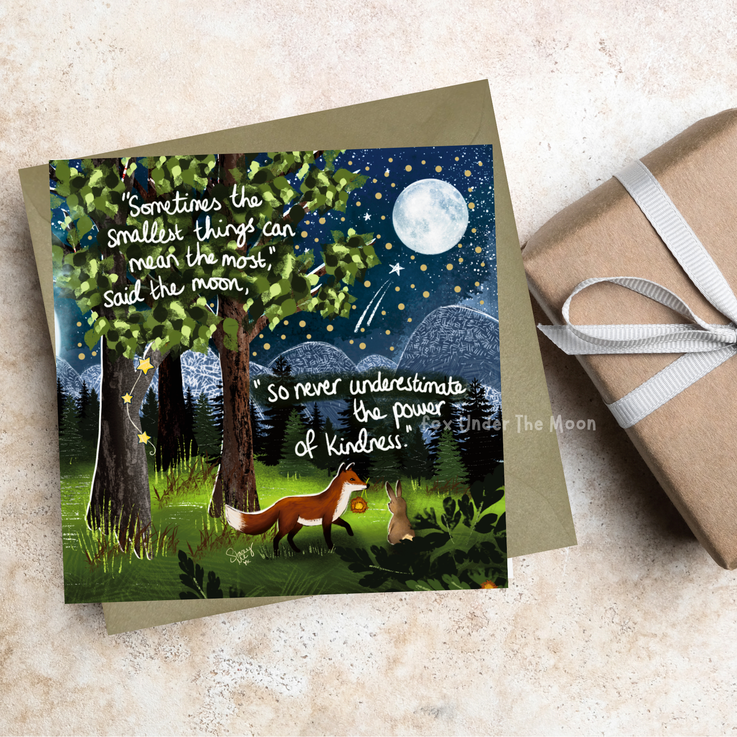 'The Smallest Things' -Greeting Card From Fox Under The Moon