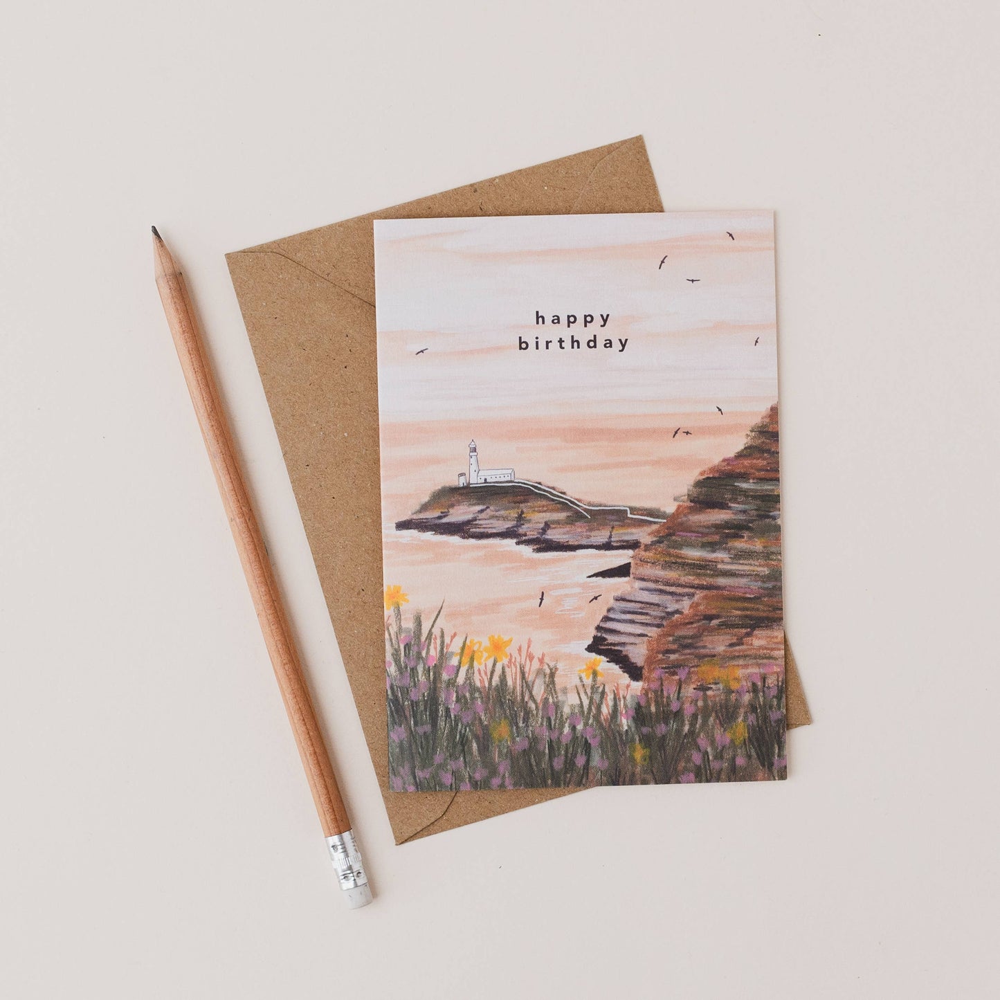 Seaside Lighthouse Birthday Card