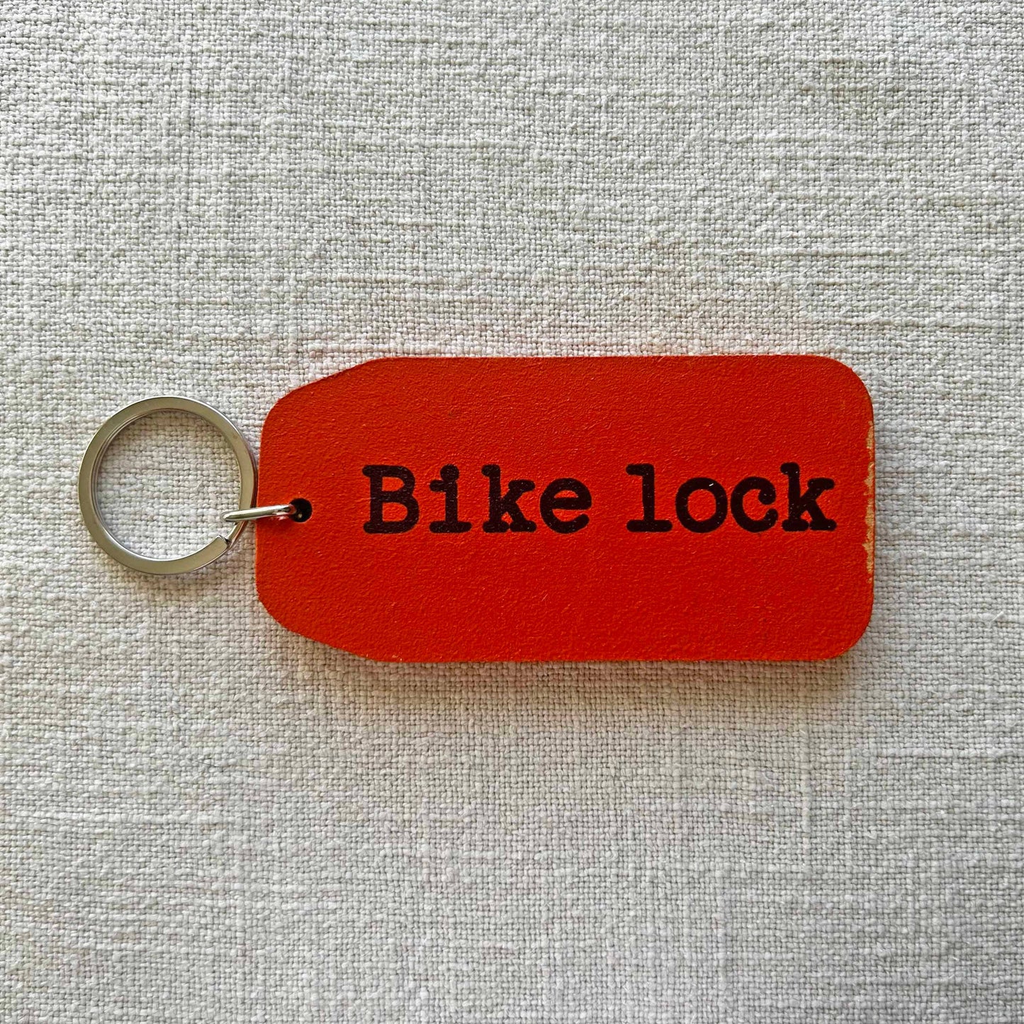 The Wooden Postcard Company - BIKE LOCK Wooden Key Tag