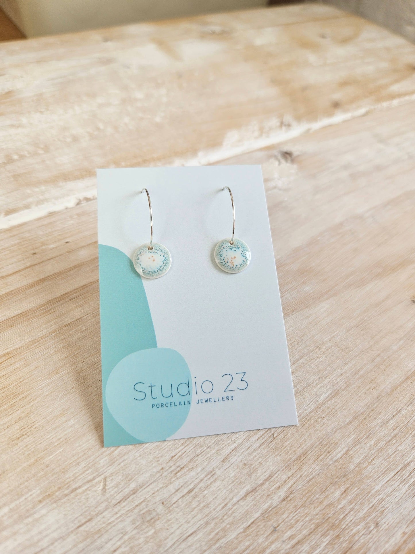 Studio 23 Ceramics - Drop Circle Earring Pair