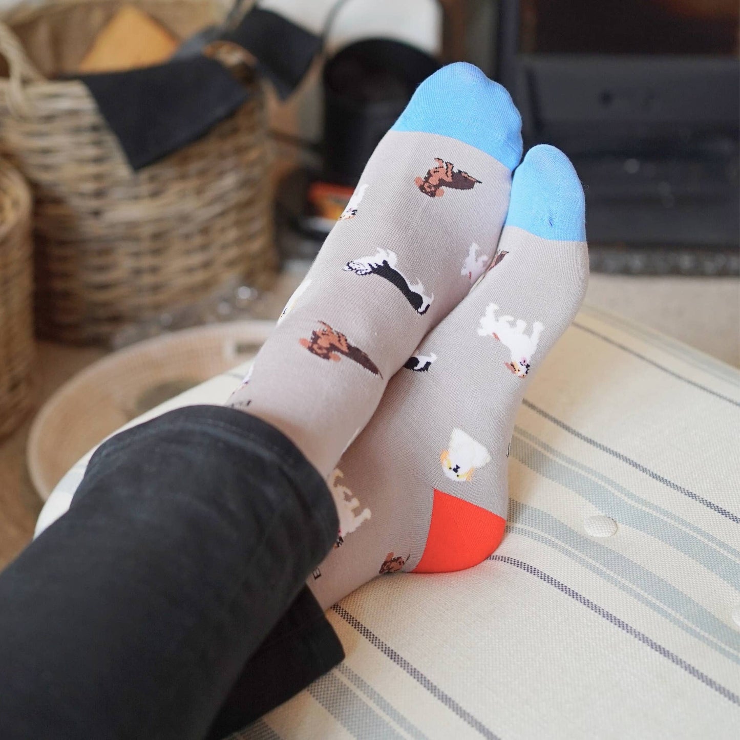 Bare Kind - Grey Dogs Socks