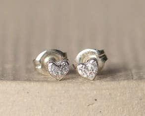 Lucy Kemp Jewellery - Sterling Silver Mini Heart Studs