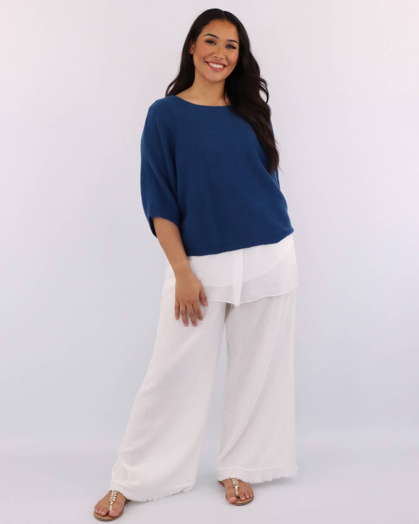 Cadenza Italy Ltd - Cashmere Blend Boat Neck Tunic