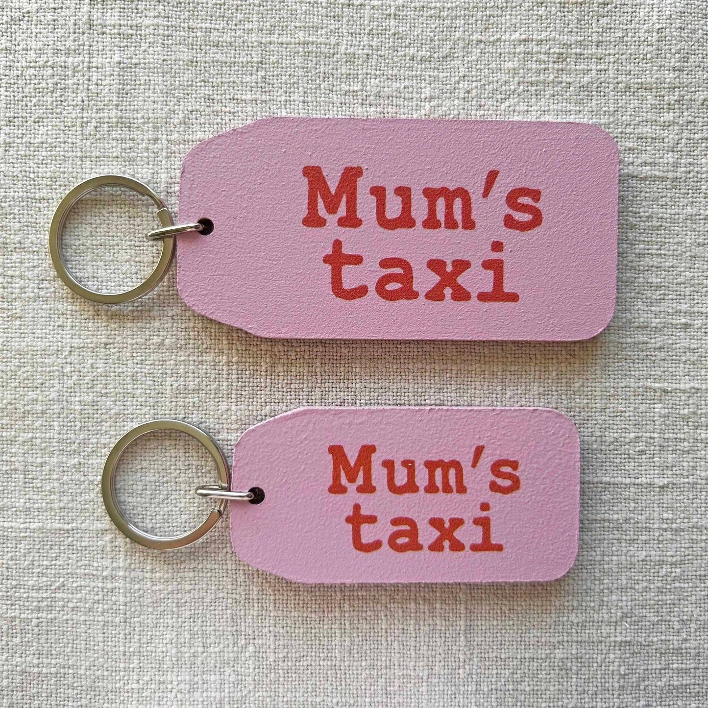 The Wooden Postcard Company - MUM'S TAXI Wooden Key Tag