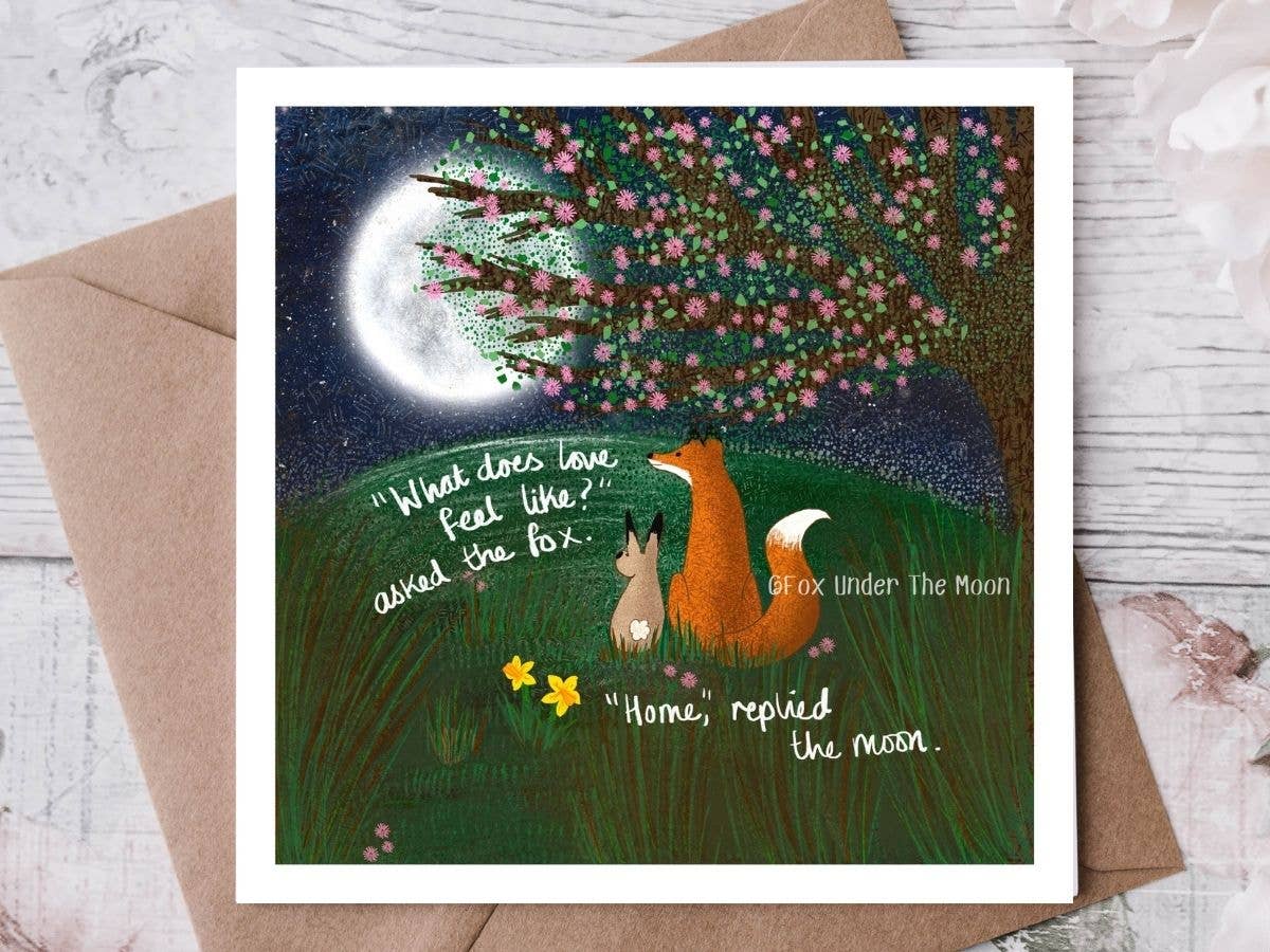 'Home' - Greeting Card by Fox Under The Moon