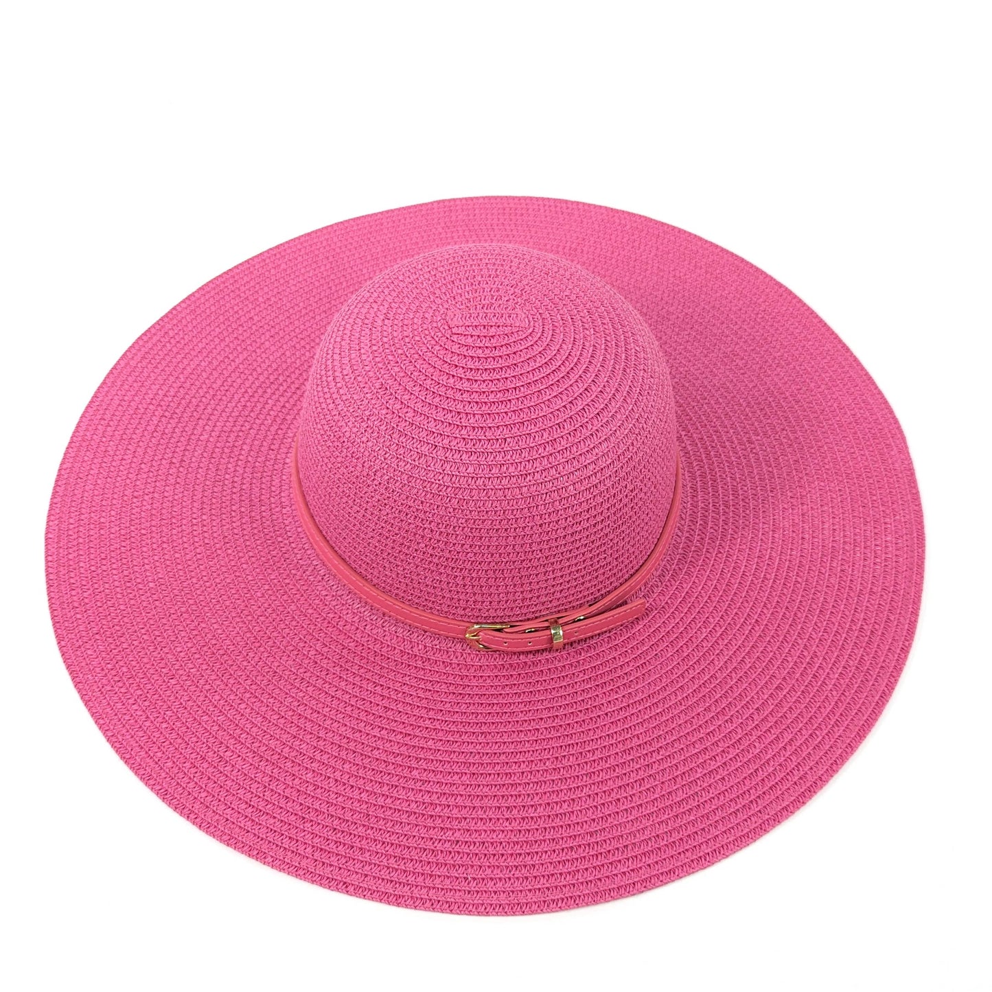 Black Ginger - Bright and Bold Wide Brim Foldable Hat - Fuchsia