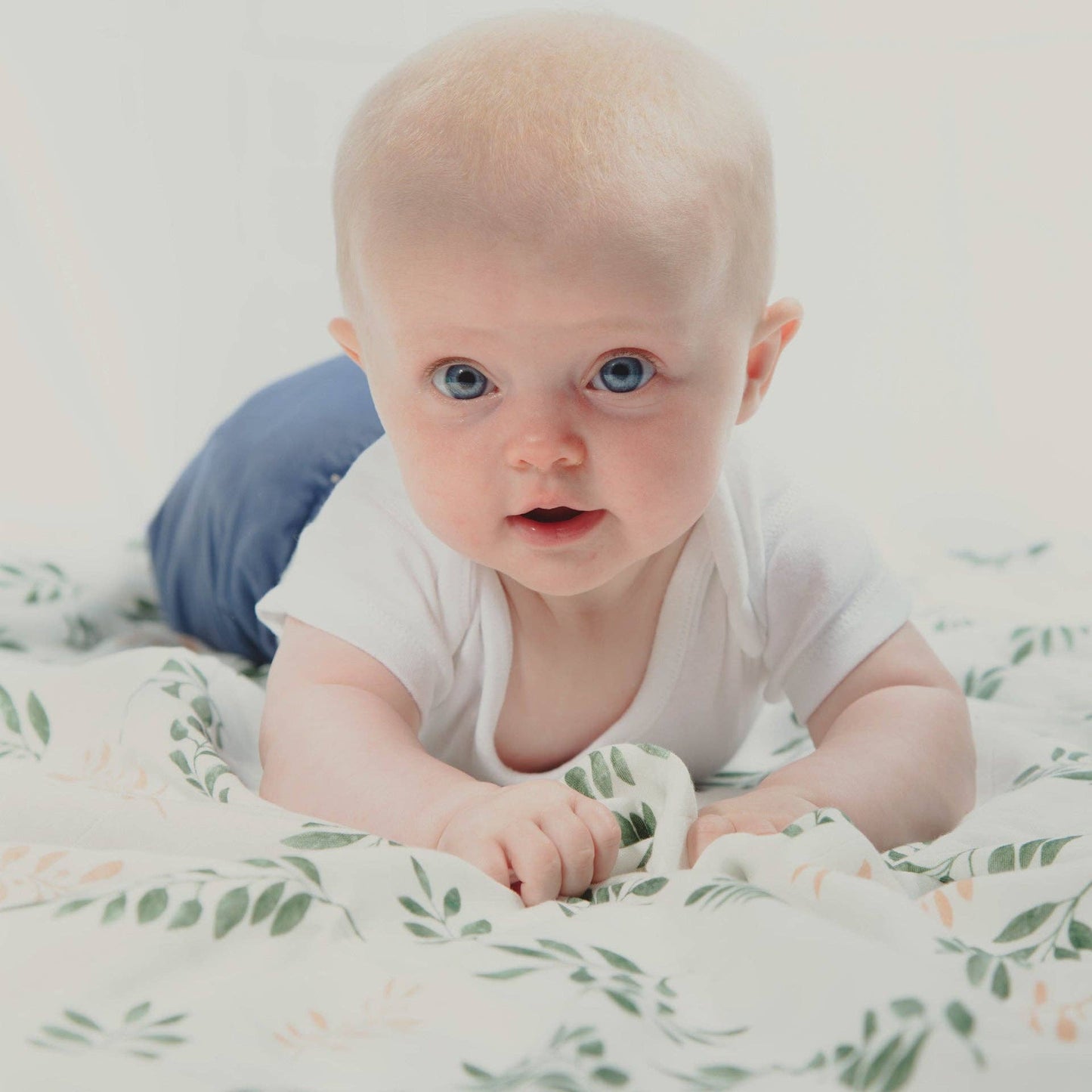 Beach Born Salcombe Ltd Dancing Leaves Muslin Swaddle