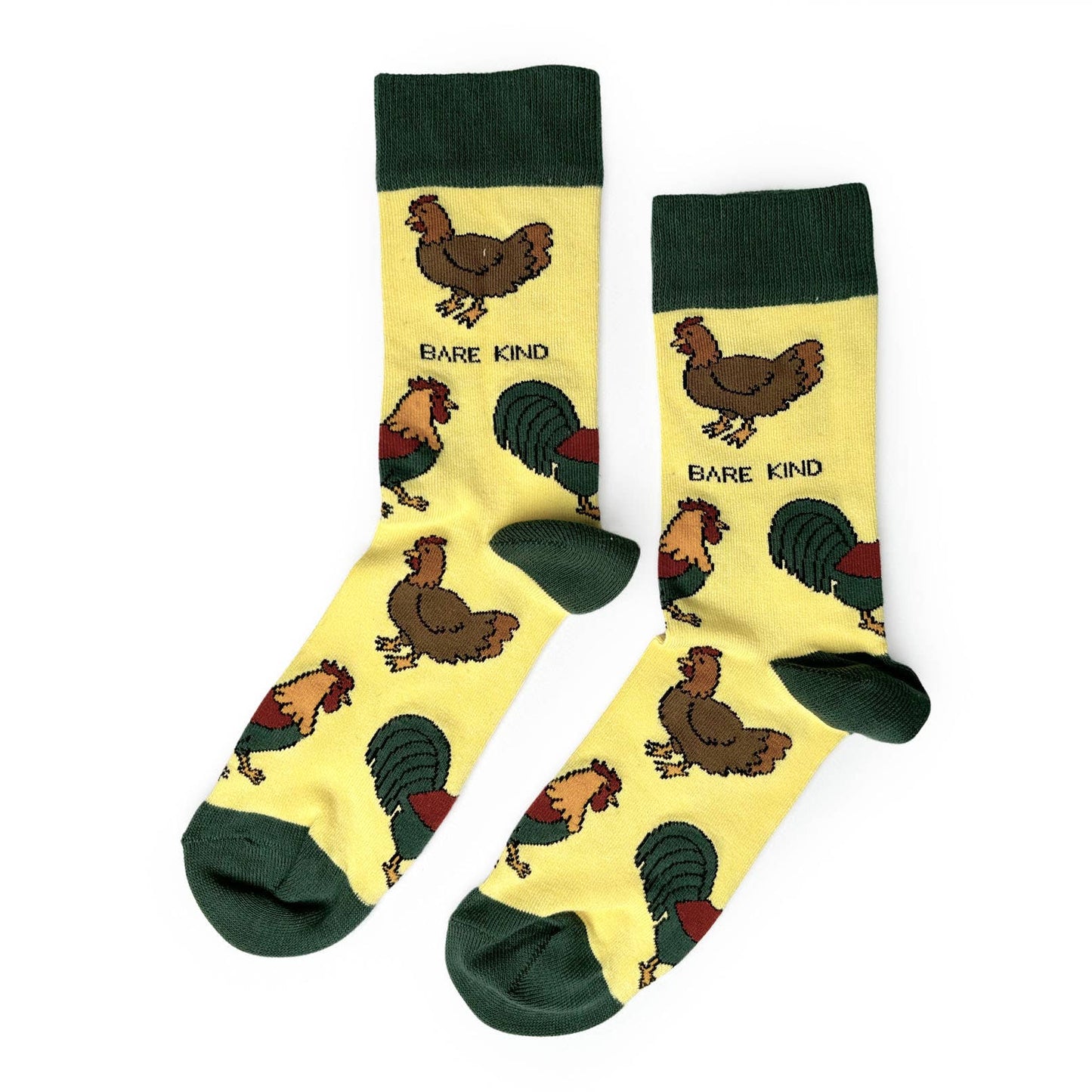 Bare Kind - Chicken Socks | Bamboo Socks | Yellow Socks | Farm Socks: UK Adult 7-11 / Single Pair