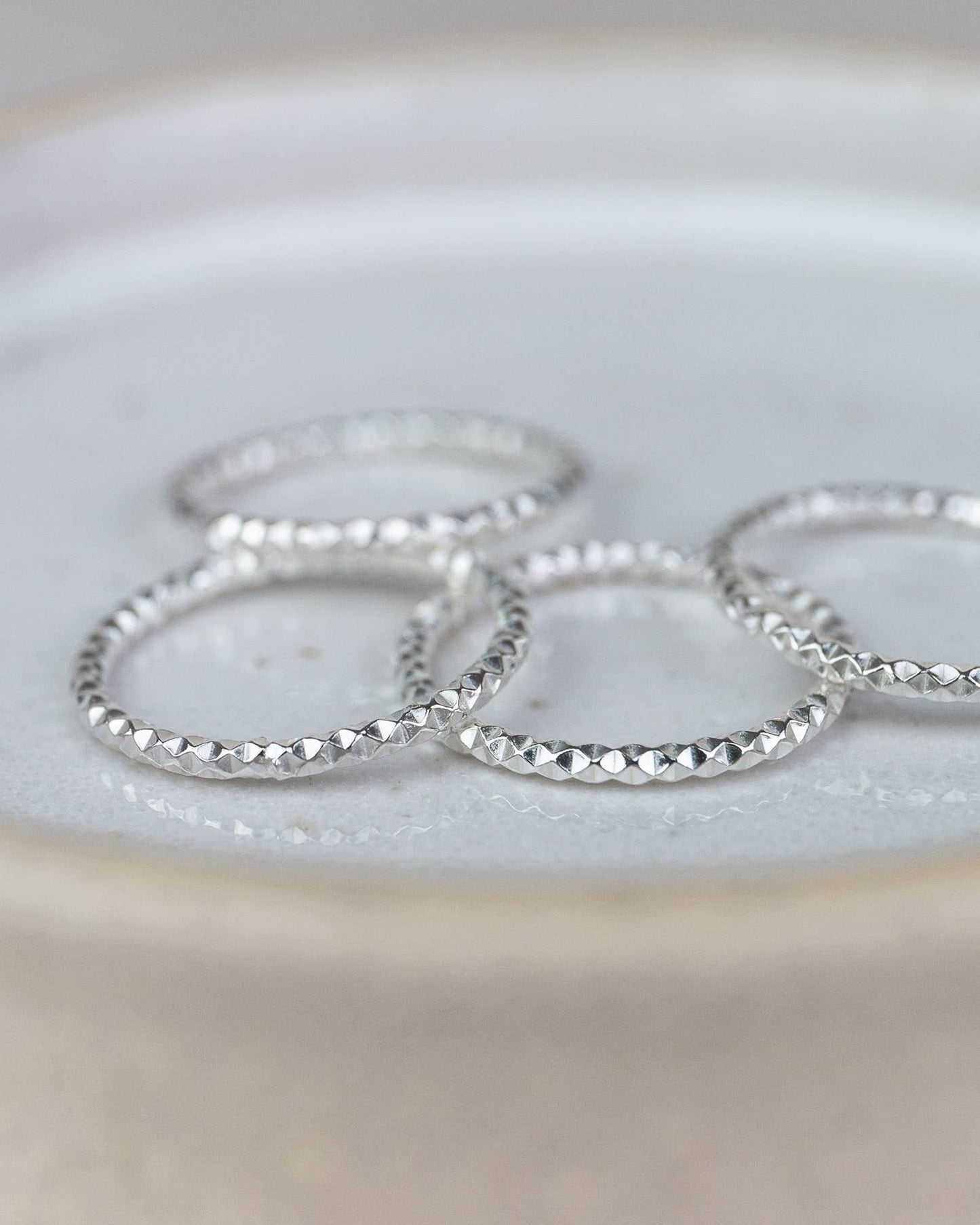 Lucy Kemp - Sterling Silver Textured Stacking Ring