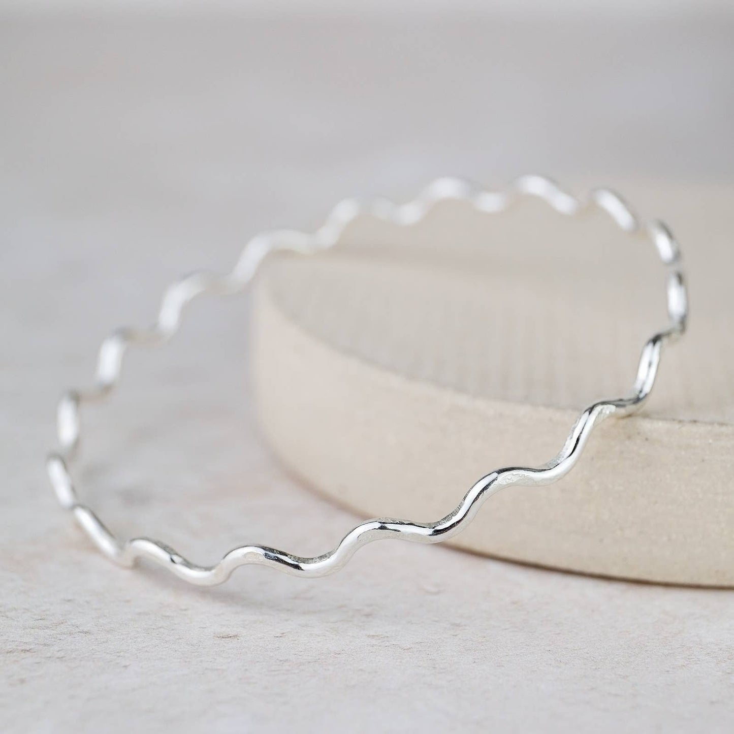 Lucy Kemp Jewellery - Sterling Silver Geo Swirl Bangle